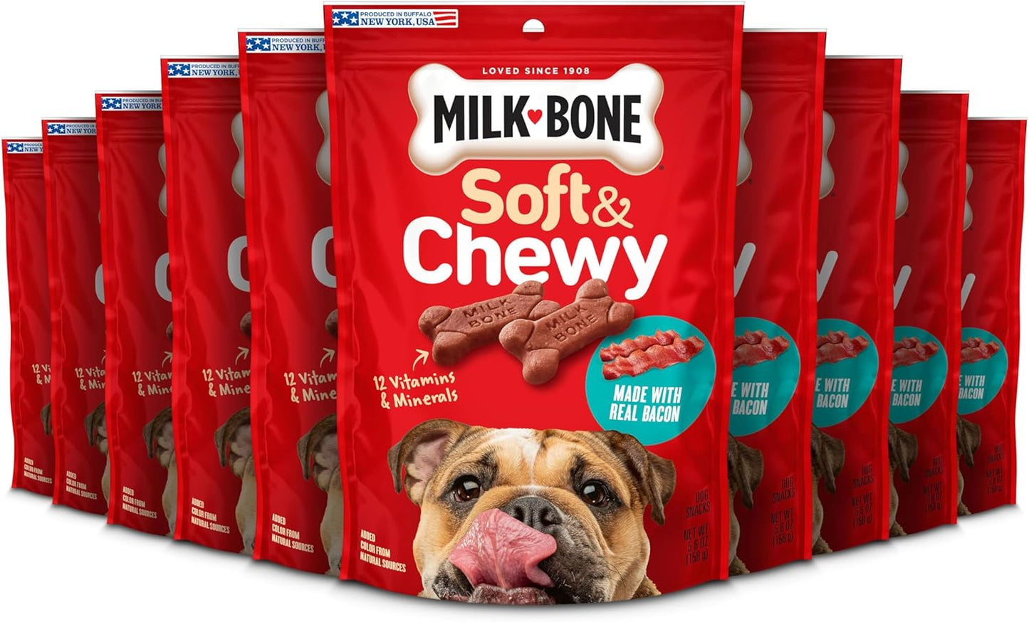 Milk-Bone Soft & Chewy Dog Treats - Real Beef & Filet Mignon Flavor | 25 Ounce Canister