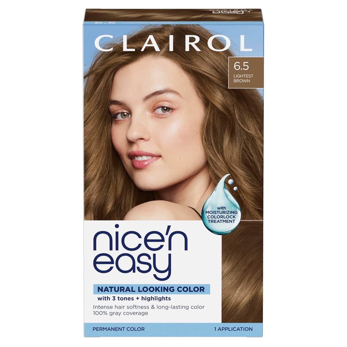 Clairol Nice'n Easy Permanent Hair Dye - Blackest Black | 100% Gray Coverage & Long-Lasting Shine | Single Pack