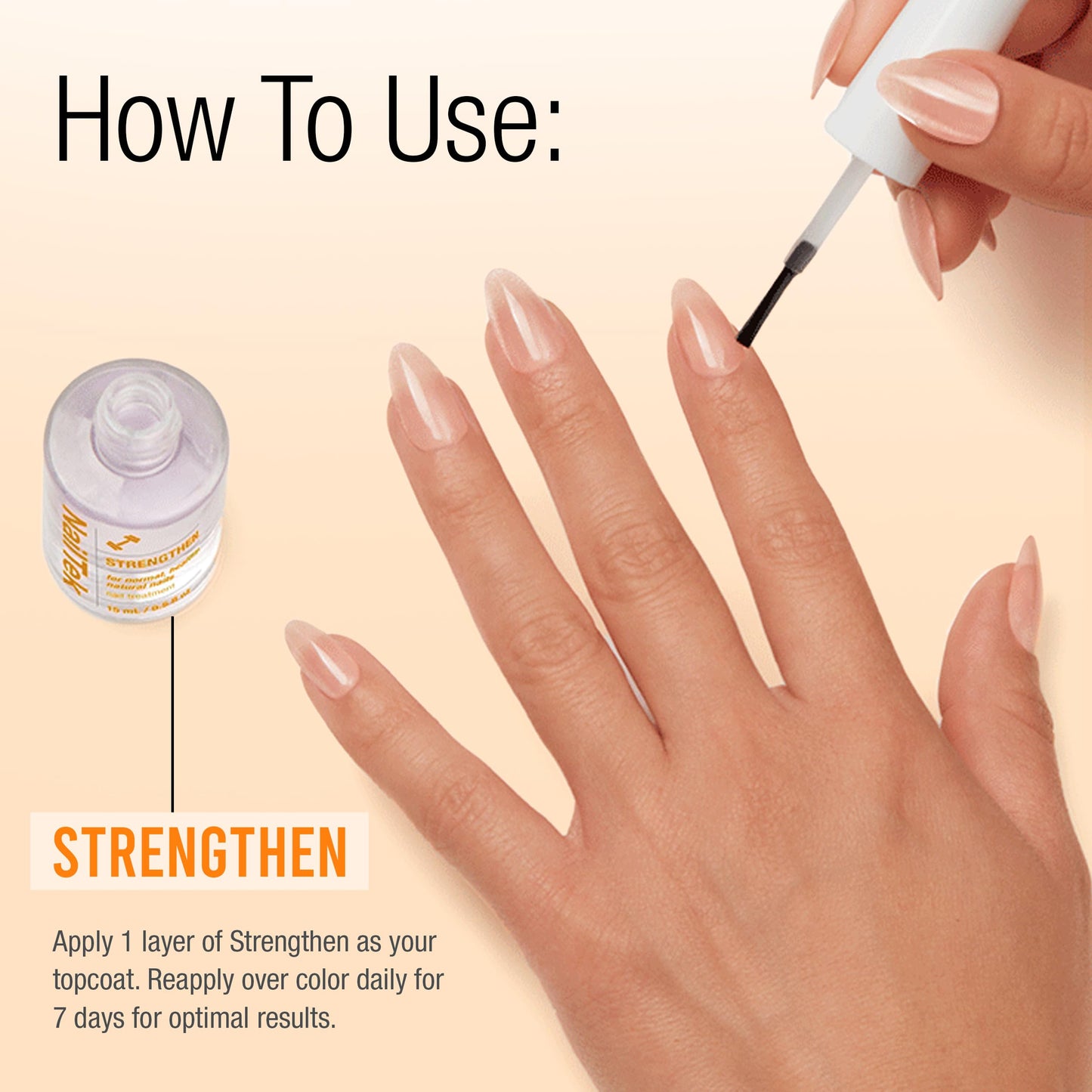 Nail Tek 2 Nail Strengthener Polish Repair Treatment for Weak Nails, 0.5 oz