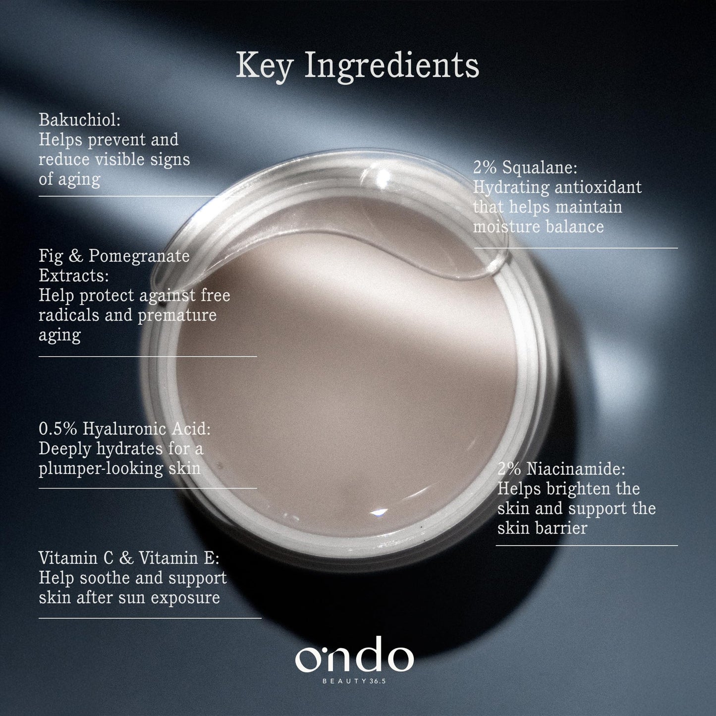ONDO Beauty 36.5 Squalane & Bakuchiol Sleeping Pack - Firming, Nourishing & Revitalizing Overnight Jelly Mask| Korean Vegan Skincare | 2.70 fl.oz.