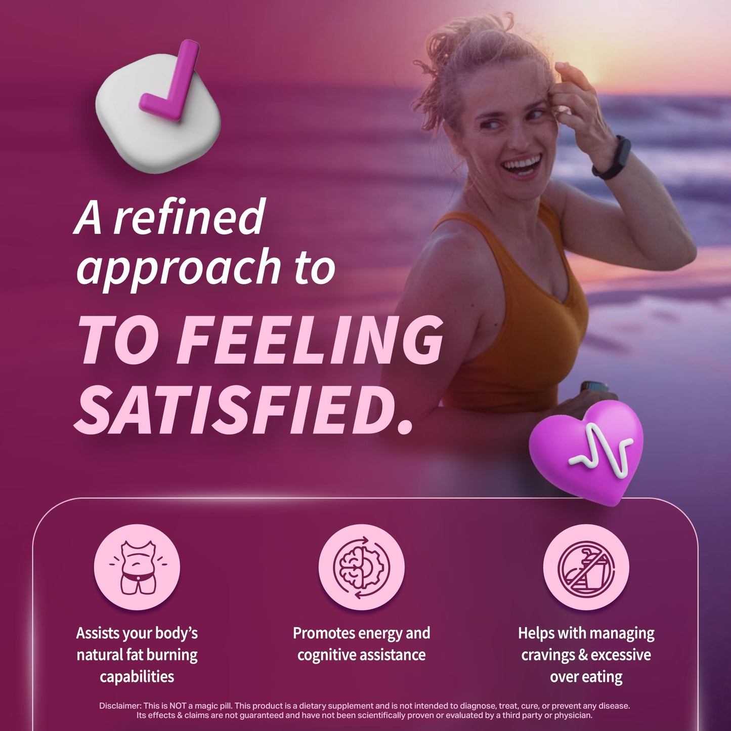 Her Appetite Suppression - Supports GLP-1 Related Metabolic Pathways, Promotes Weight Loss for Women, Helps Control Appetite/Cravings & Promotes Energy | 3rd Party Tested Supplement - 60 Capsules