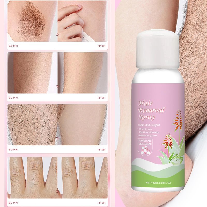 Hair Removal Spray for Body, Foam Hair Removal Cream for Women and Men, Sensitive Skin Hair Remover for Underarm, Arm, Back, Chest, Bikini, and Legs, Fast Acting & Easy to Use
