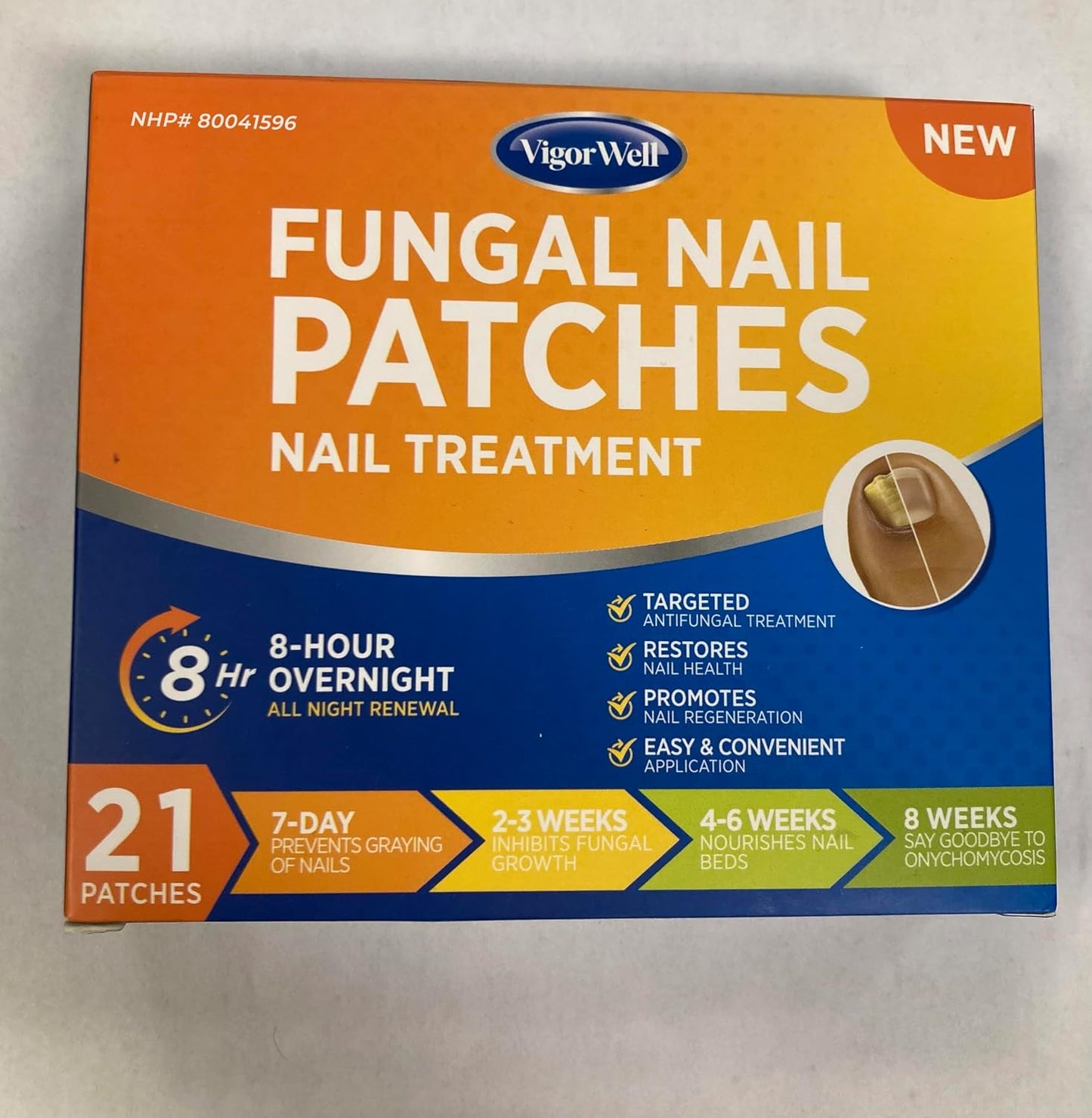 Toenail Fungus Treatment - Extra Strength Hydrogel Patches for Overnight Repair | 32 Medium Patches, Visible Results in 8 Hours