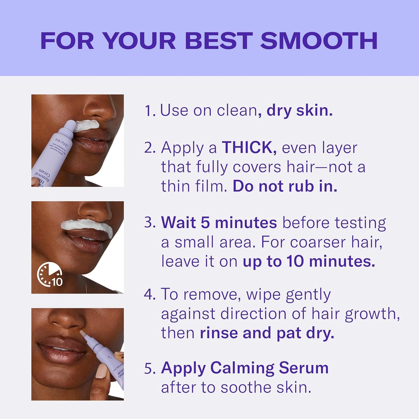 Facial Hair Removal Cream for Women | Flamingo Calming Serum - 2 Pack, 1.35 fl oz - Removes Chin, Upper Lip & Sideburns