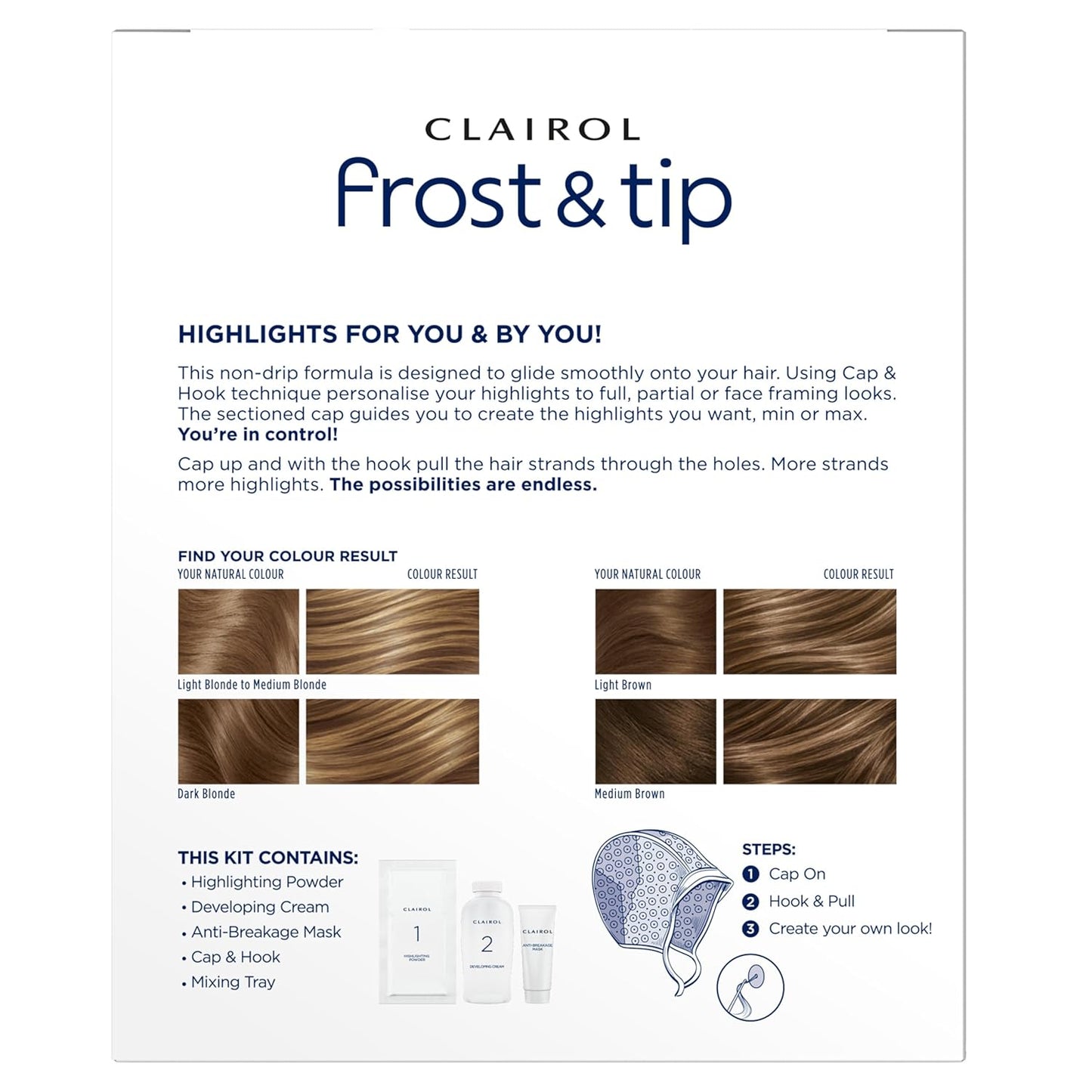 Clairol Nice'n Easy Hair Dye - Light Blonde to Medium Brown Color | Frost & Tip, 1 Pack