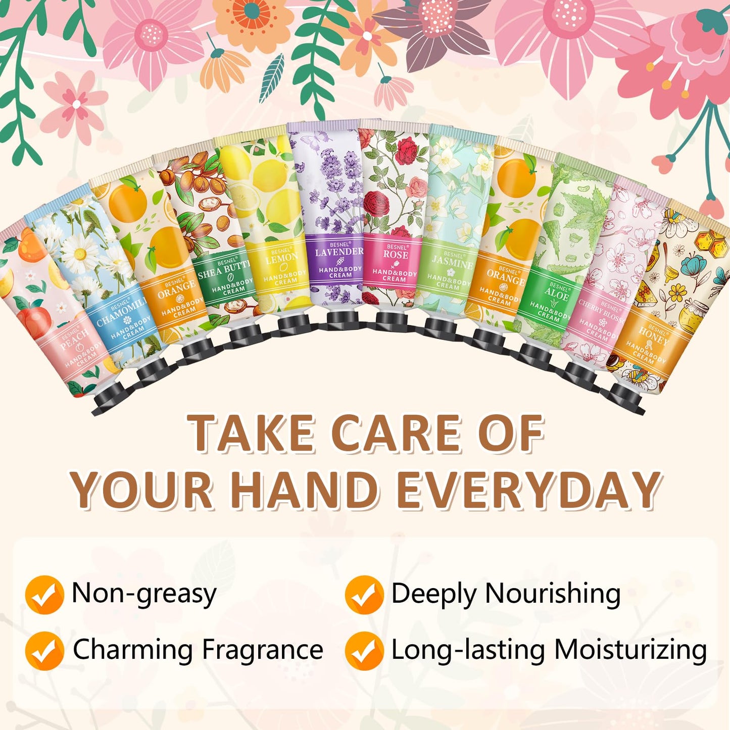 24 Pack Hand Cream Gift Set For Women,Teacher Appreciation Gifts,Mini Hand Lotion Travel Size Moisturizing Hand Cream for Dry Cracked Hands,Graduation Gifts,Birthday Gift,Bridesmaid Gift,Party Favors
