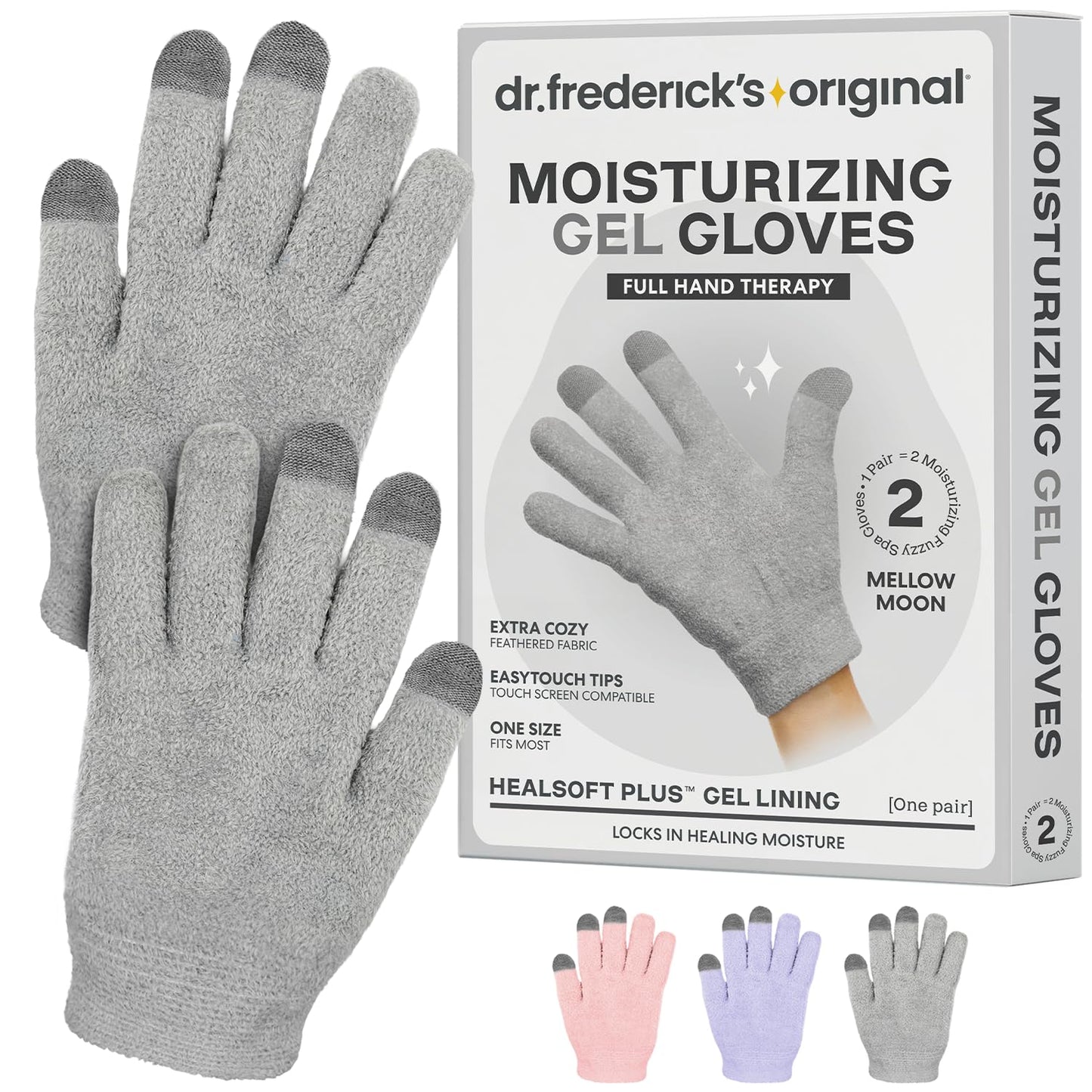 Dr. Frederick's Original Moisturizing Gel Gloves, Mellow Moon, 1 Pair