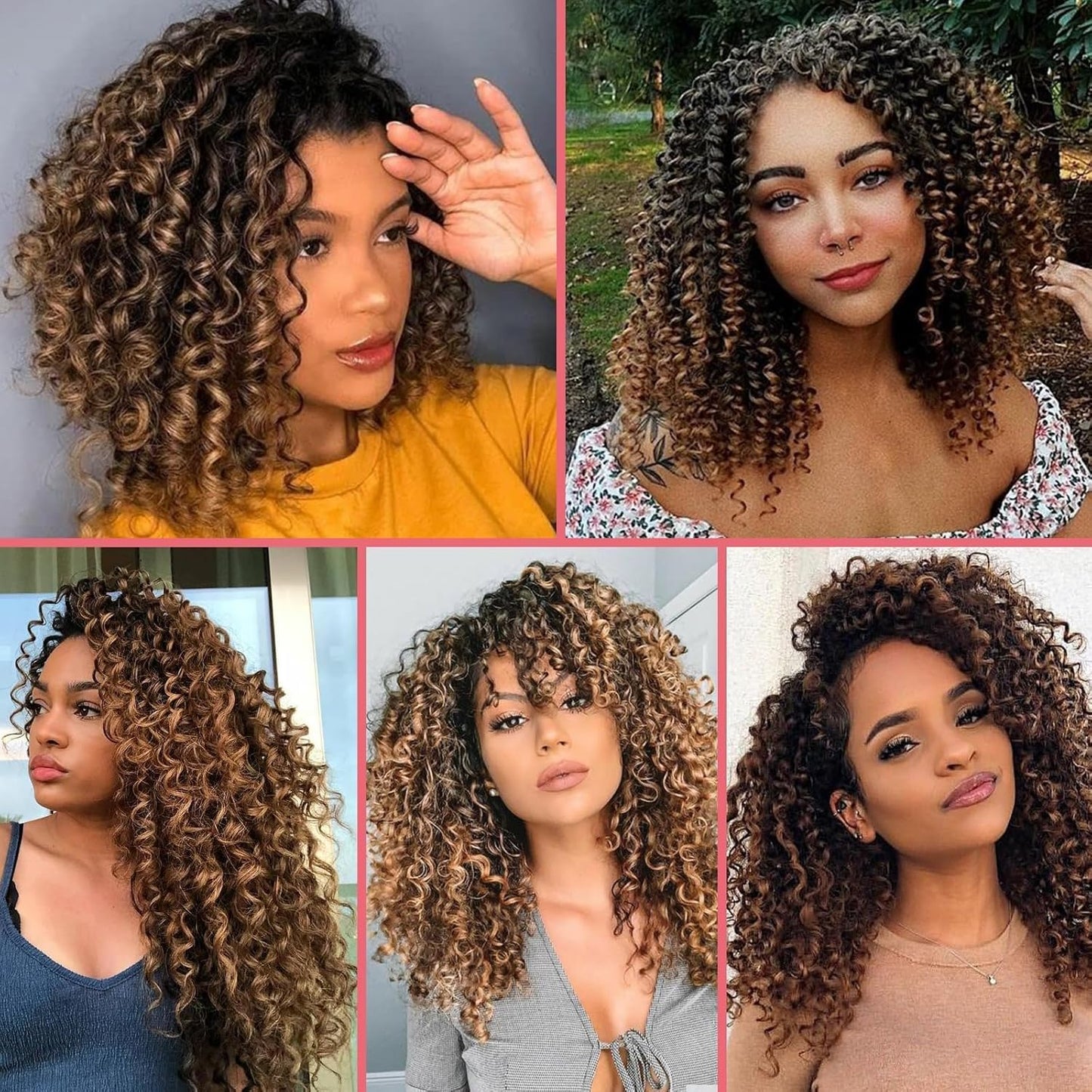 Crochet Hair for Black Women Pre-Separated Human Crochet Hair Water Wave Crochet Human Hair Extensions Curly Feather Crochet Human Hair (#1B-50g, 18 Inch)