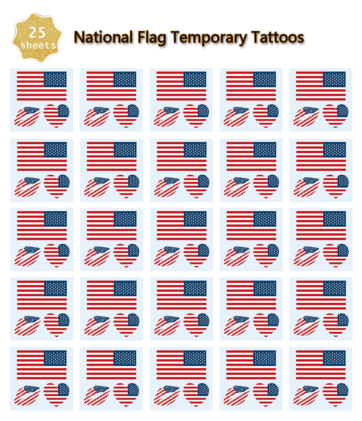 Y&C TENCOB Venezuelan Flag Tattoos,25 Sheets Venezuela Temporary Face Stickers,75 Pcs Waterproof Sweat National Flag Tattoos For Men Women Teenagers(Venezuela)