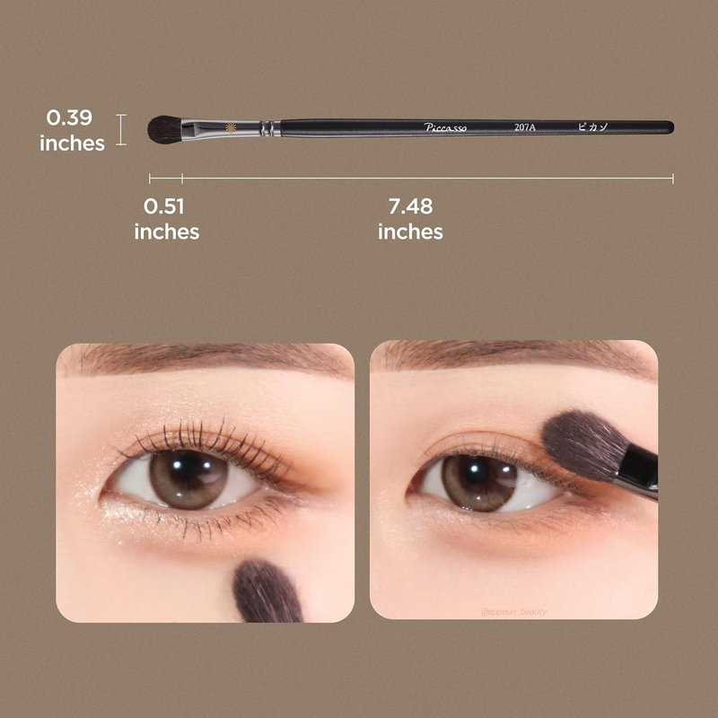 Piccasso Eyeshadow Brush - Flat Rounded Brush for Blending & Shading | Soft Bristles for Smooth Application