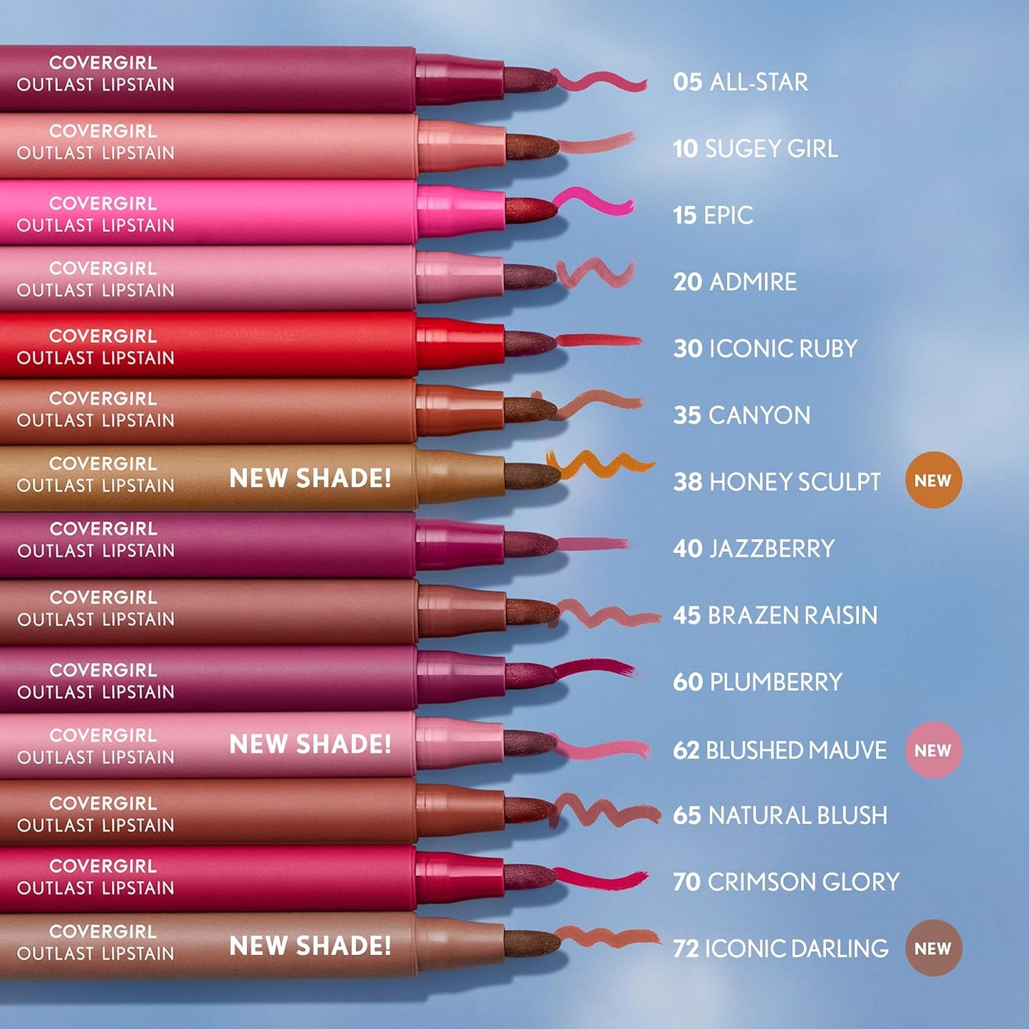 Covergirl Outlast Lipstain - Blushed Mauve, Smooth Application, Transfer-Proof | 0.06oz Vegan Formula