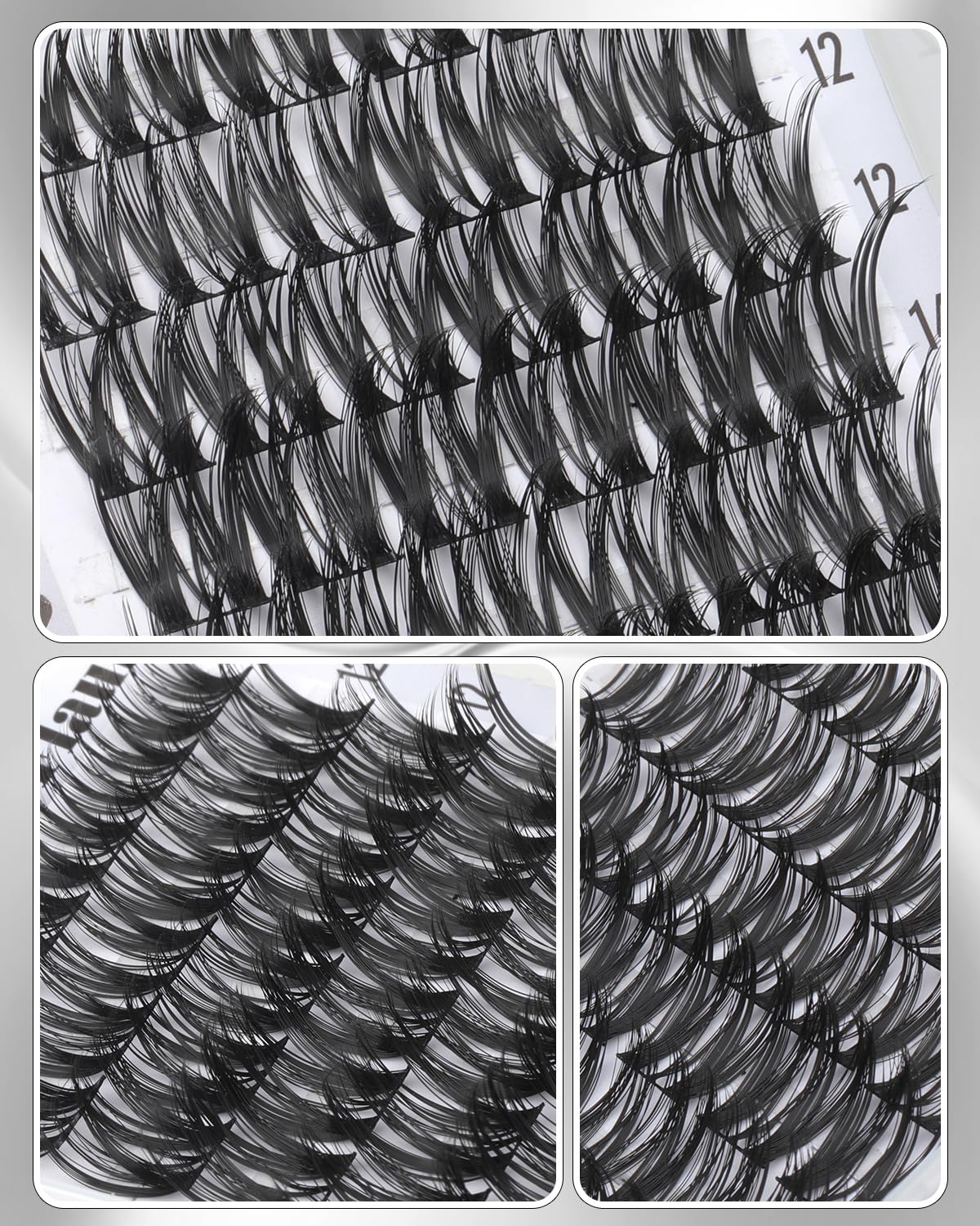 Eyelash Clusters - Portable Wispy Individual Lashes for Travel | Mini Pack 10-16MM CD Curly Extensions