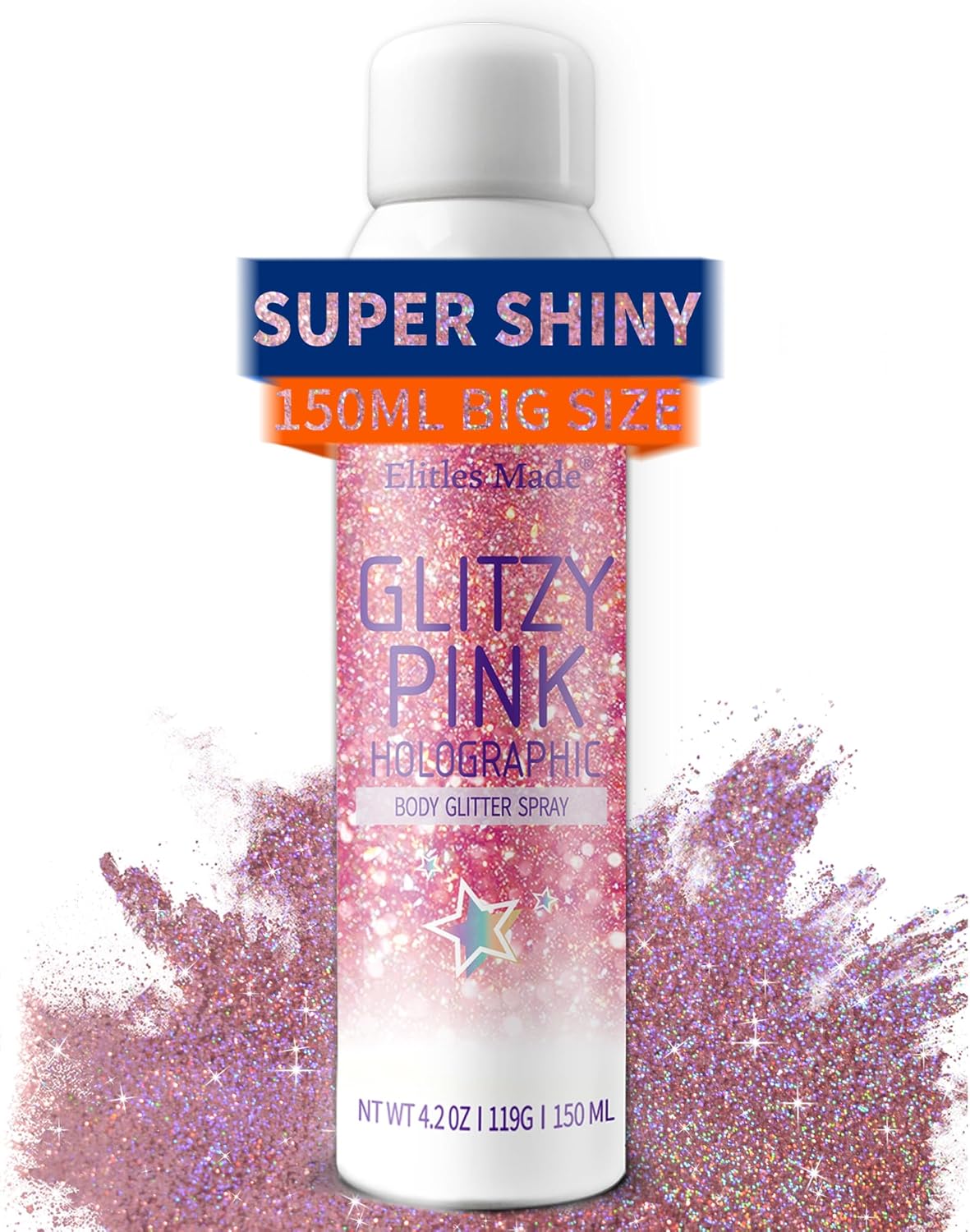 Hair Glitter Spray - 150ML Gold Body Glitter Hairspray for Kids & Women | Perfect for Festivals & Raves