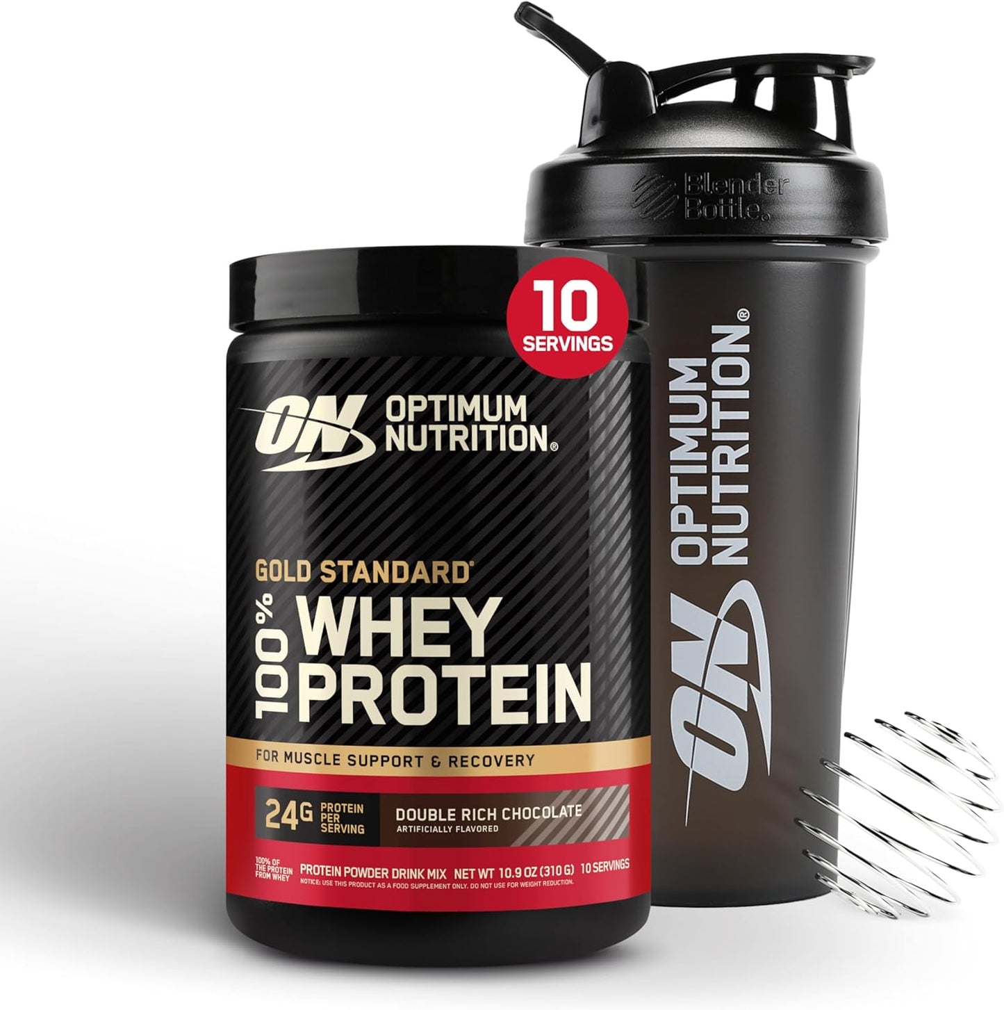 Optimum Nutrition Whey Protein Powder - Double Rich Chocolate Flavor | 1.98 lb Size