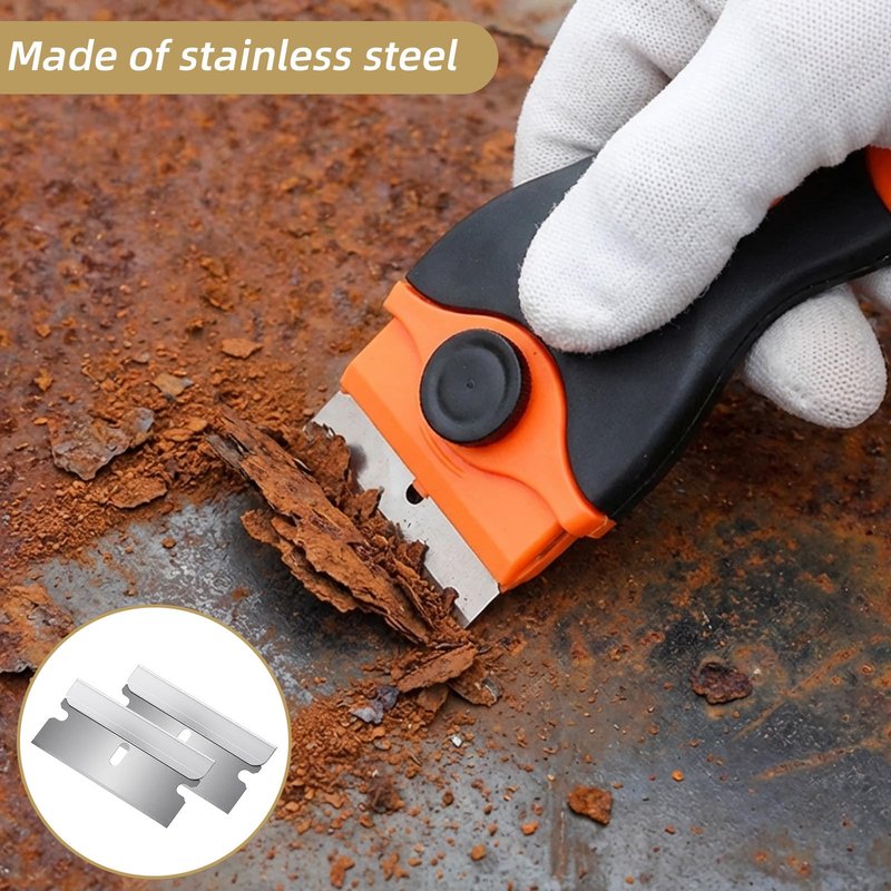 Ckhoid 1000 Pcs Single Edge Razor Blades, Industrial Scraper Razor Blades Safety Straight Edge Replacement Scrapers Box Cutter Blades for Removing Labels Decals Stickers Old Paint Glass Paint Scraper