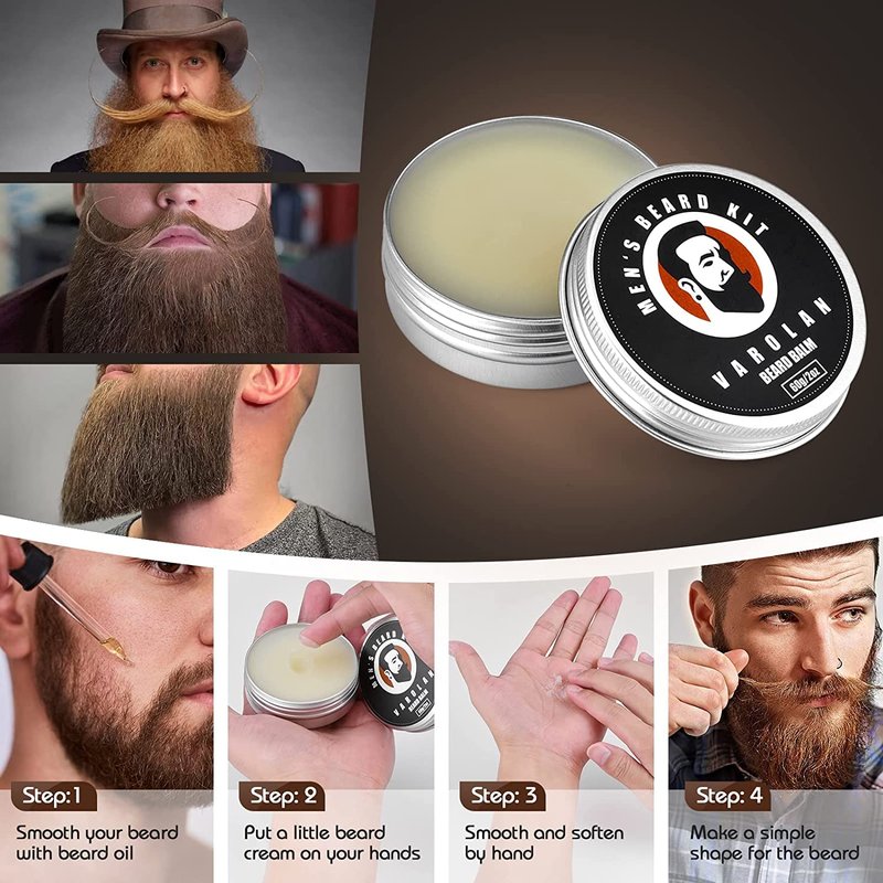 Varolan Birthday Gifts for Men, Mens Gifts, Unique Beard Care Kit for Men Best Friends Male Dad Brother Husband Fiance Him Boyfriend Coworker, Gift Ideas Gifts for Him