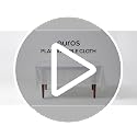 Auros 10-Pack White Disposable Tablecloths - 84" Round, Waterproof & Stain-Resistant