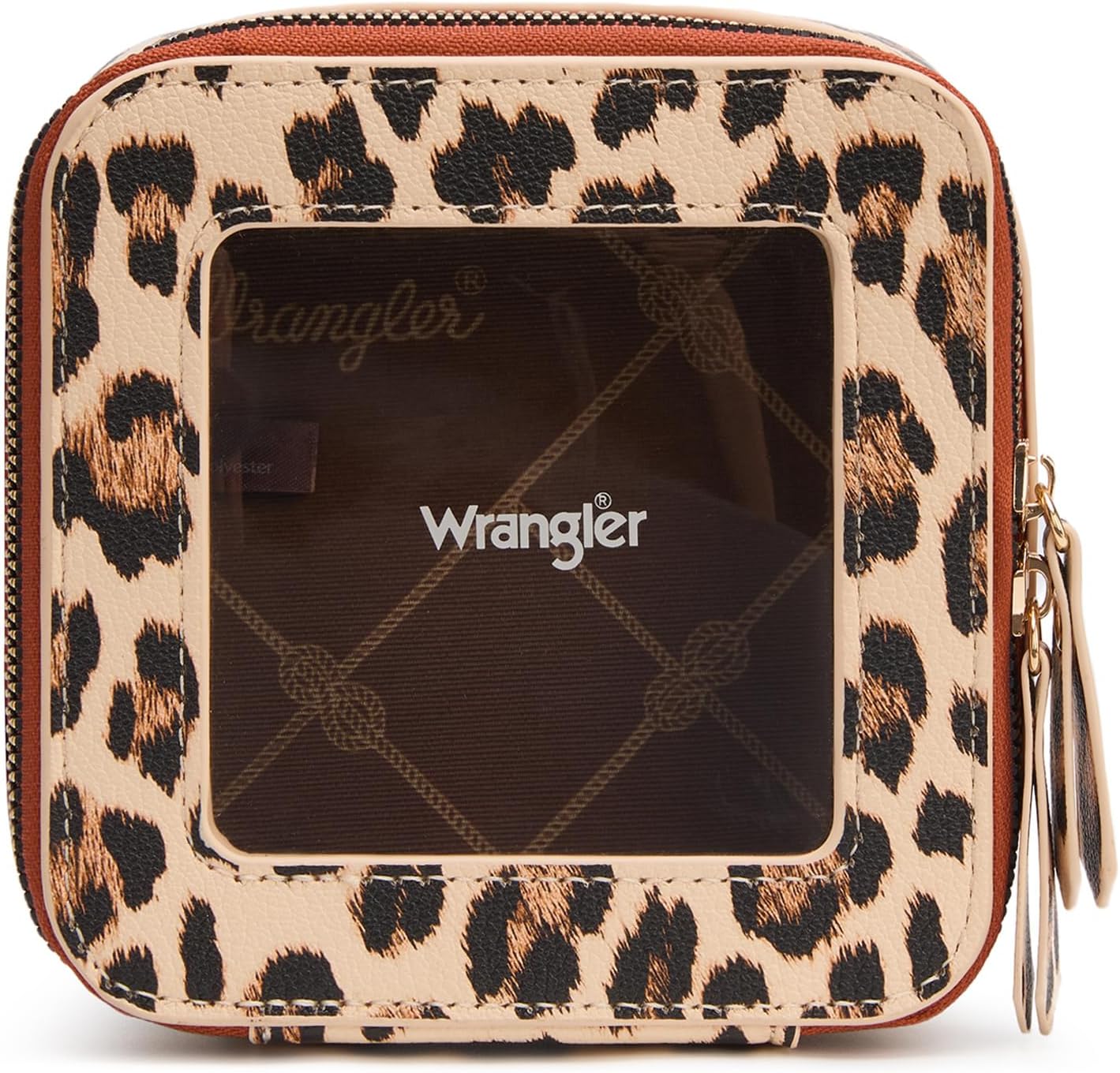 Clear Makeup Bag for Travel | Portable Cosmetic Organizer for Women - Leopard Print Design