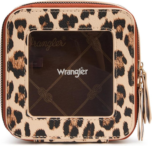 Clear Makeup Bag for Travel | Portable Cosmetic Organizer for Women - Leopard Print Design