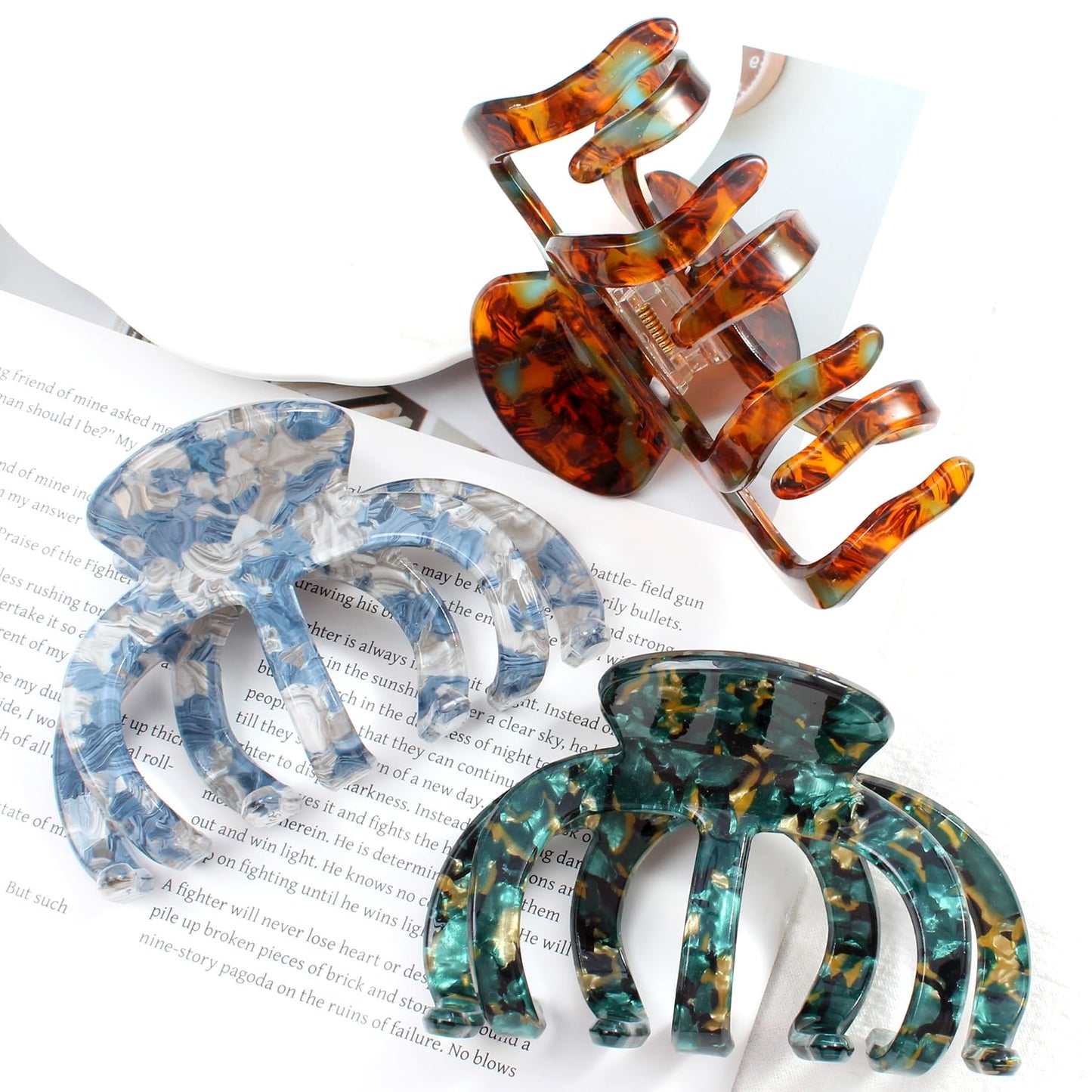 Bgffuy Extra Large Octopus Claw Clips for Women & Girls, 3 Pack