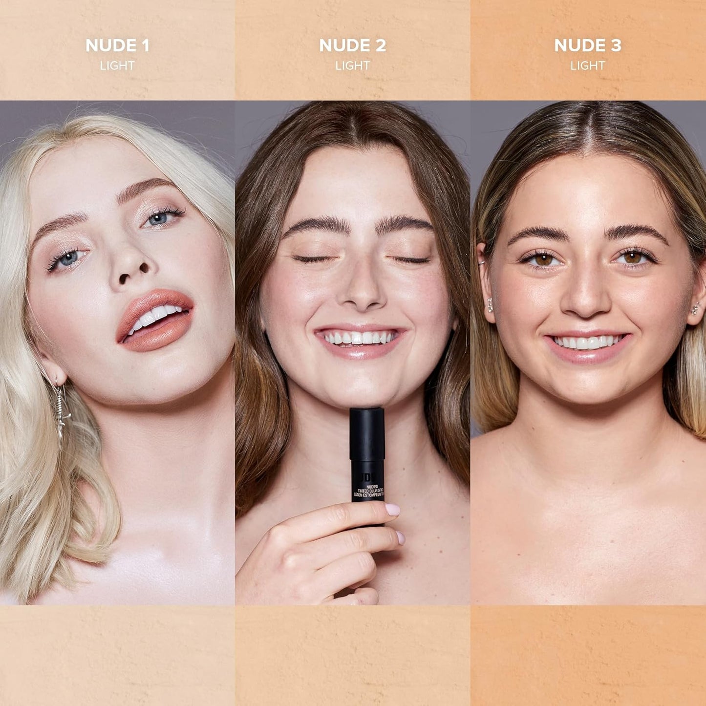 Nudestix Tinted Blur Foundation Stick - Cream-to-Powder Lightweight Makeup for Pores & Blemishes | Natural-Matte Finish