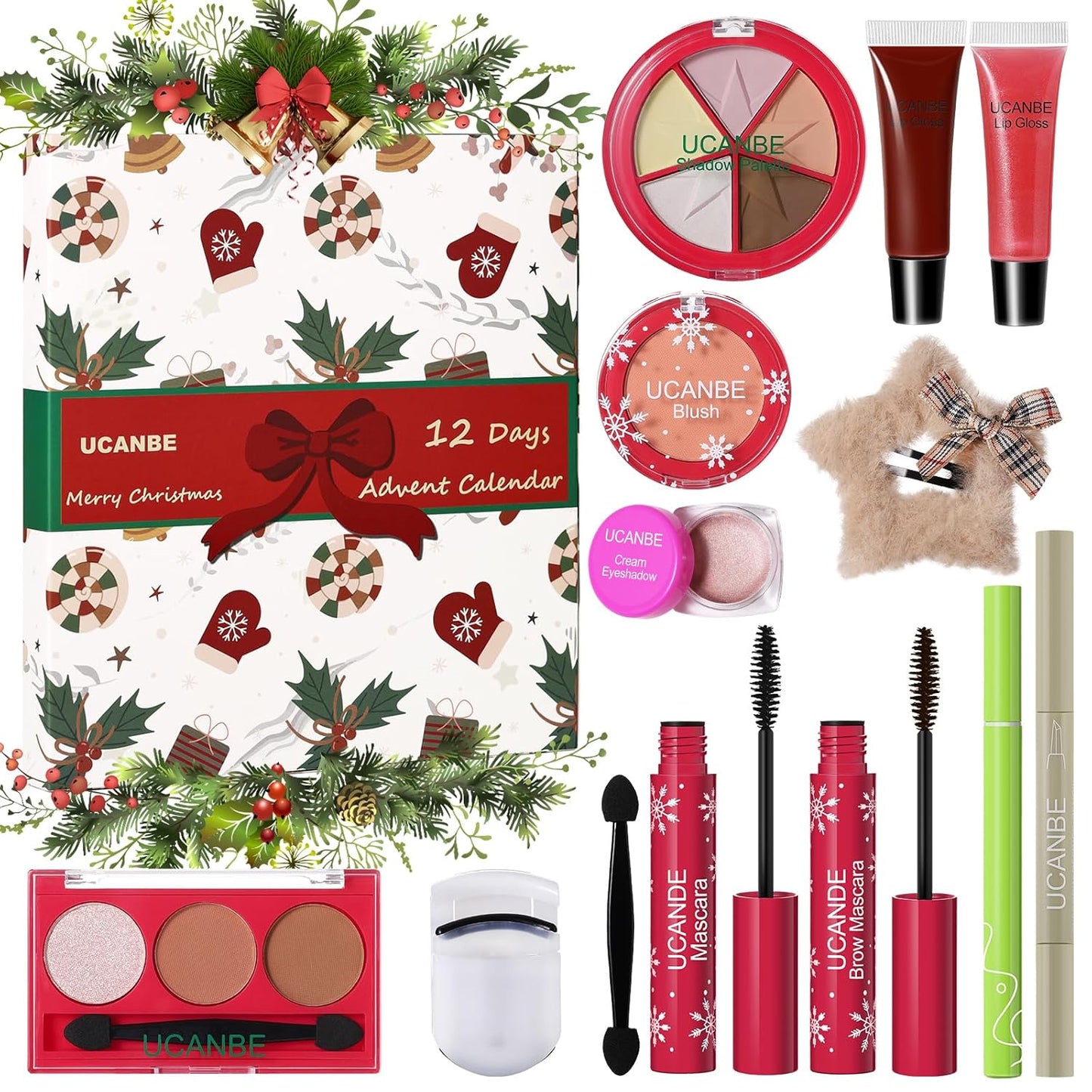 Makeup Advent Calendar 2025 - 12 Days of Christmas Countdown | Holiday Gift Set for Teens & Women