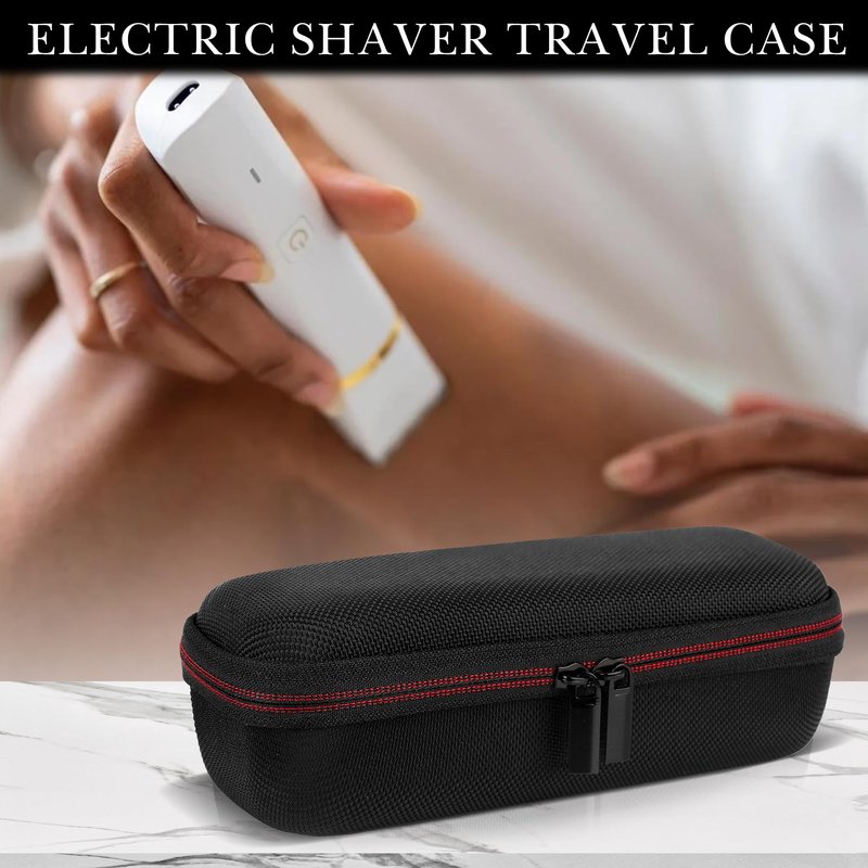 Linkidea Electric Shaver Travel Case, Compatible with MANSPOT HCW003A-New2, Unibono YH-7702 Trimmer, Hard Shell Bikini Razor Carrying Bag (Black)