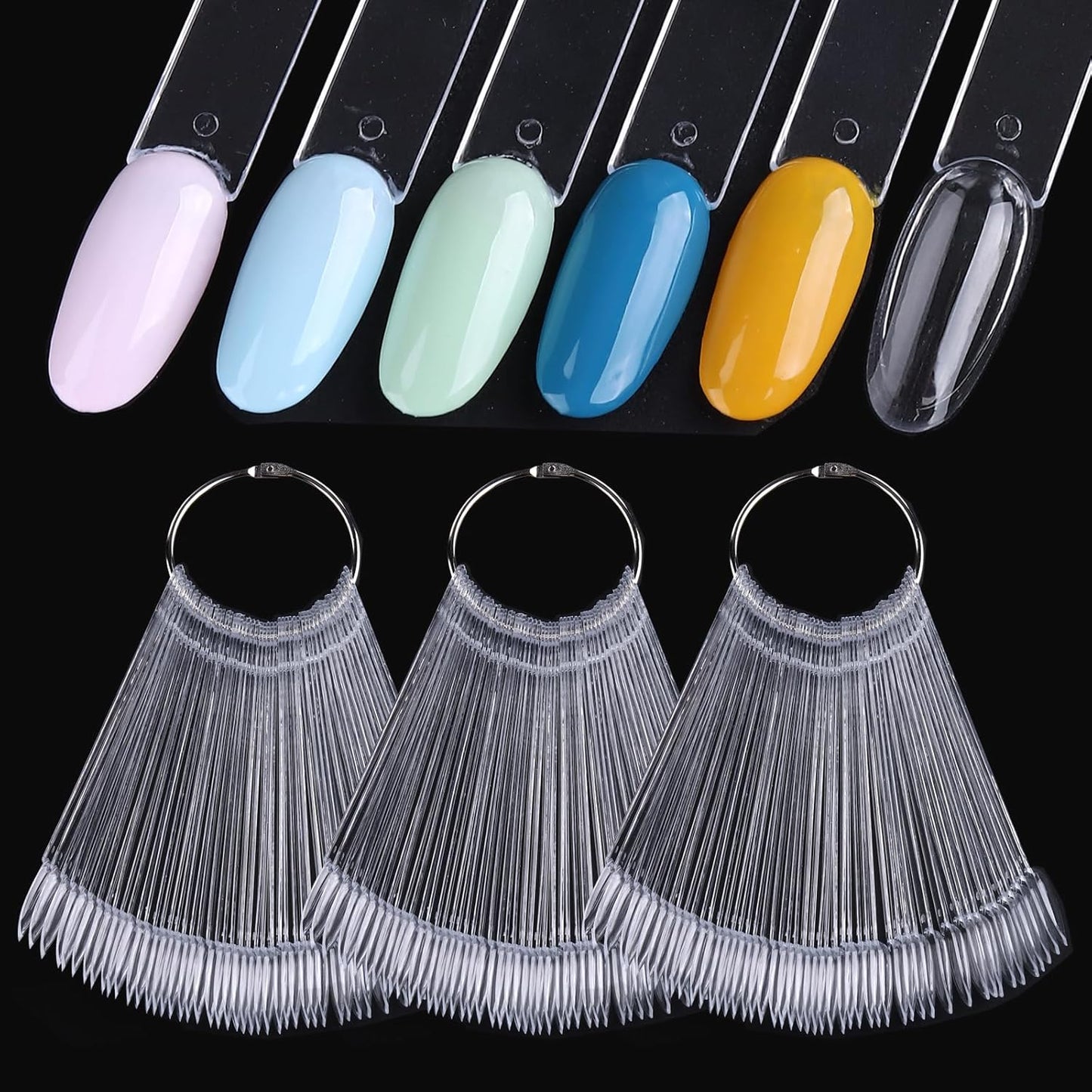 Nail Swatch Sticks - 150 Pcs Natural Beige Spoon Shaped Color Display Tips | Acrylic Practice Tools for Home & Salon