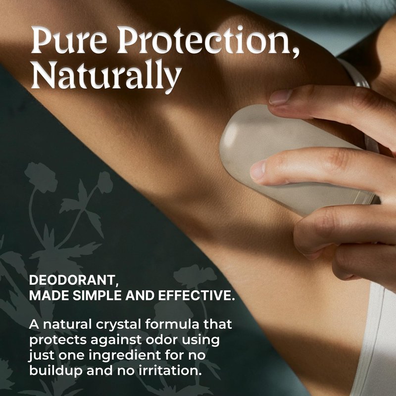 SVARA Natural Alum Crystal Deodorant Stick for Women & Men – Potassium Alum Stone for Odor Control,Non-Sticky Mineral Rock Design for Daily Freshness & Easy Application–Green Tea & Aloe Vera (2.82Oz)