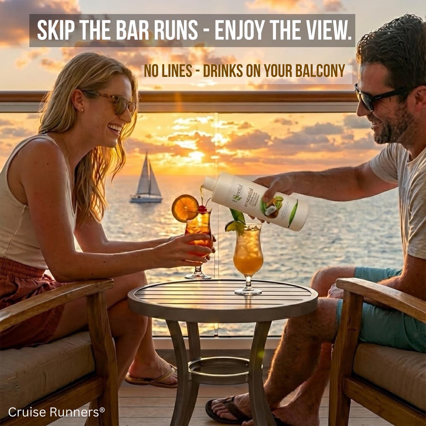 Cruise Runners 2x17.3oz Rum Runners for Cruise Liquor Smuggle Bottle Empty Shampoo Bottles Hidden Alcohol Container Flasks for Liquor Disguise Secret Plastic Flask Discreet