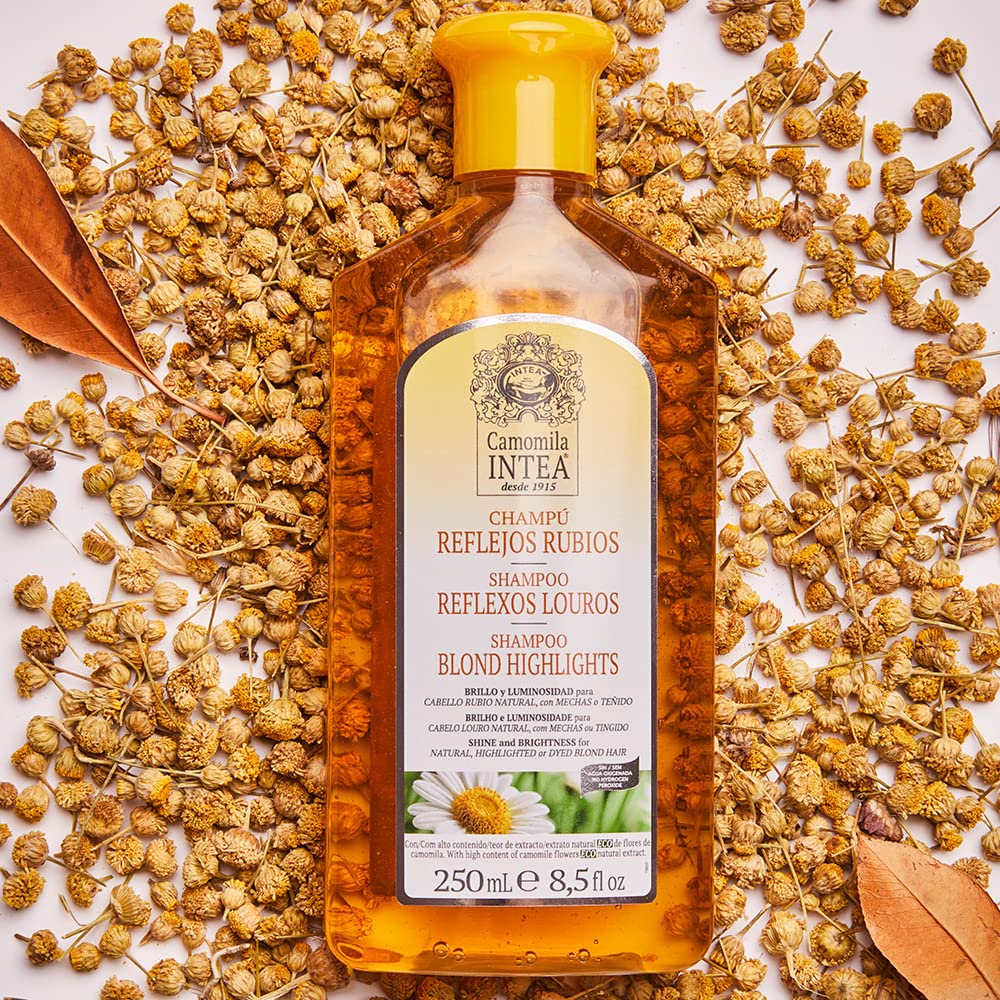 Intea Chamomile Shampoo - Premium Blonde Brightening Shampoo - Non-Ammonia, Easy Application for Natural or Dyed Hair - 8.5oz