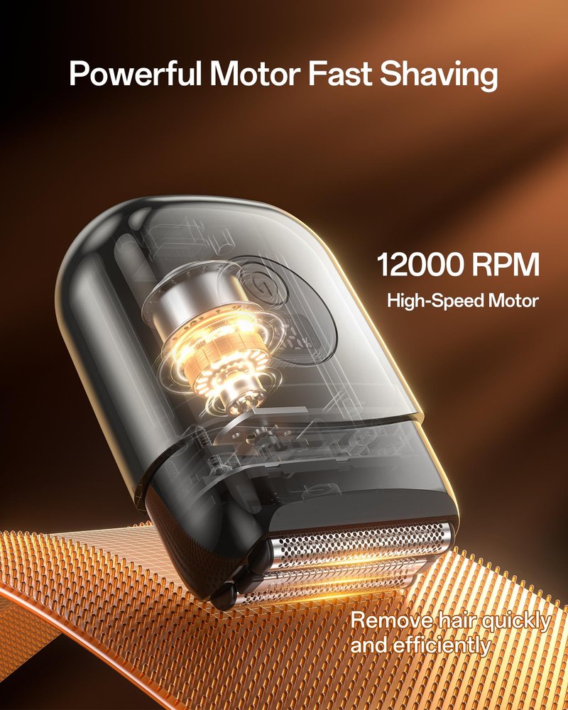 Electric Razor for Men, Foil Shavers Beard Trimmer for Men, Mini Face Shaver for Men, Cordless Travel Body Hair Shaver for Facial, Neck