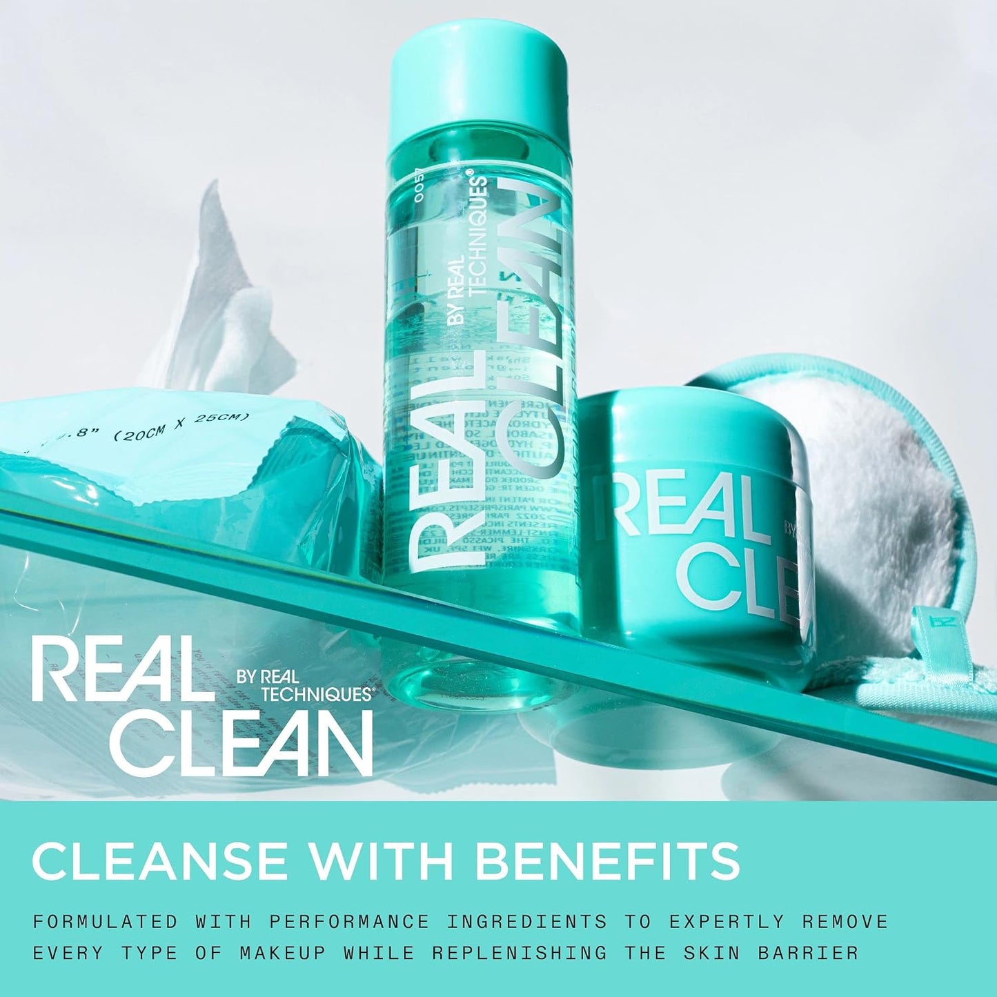 Real Techniques Makeup Removing Balm - Hydrating Cleansing Balm with Hyaluronic Acid & Vitamin A | 2 fl. oz Jar