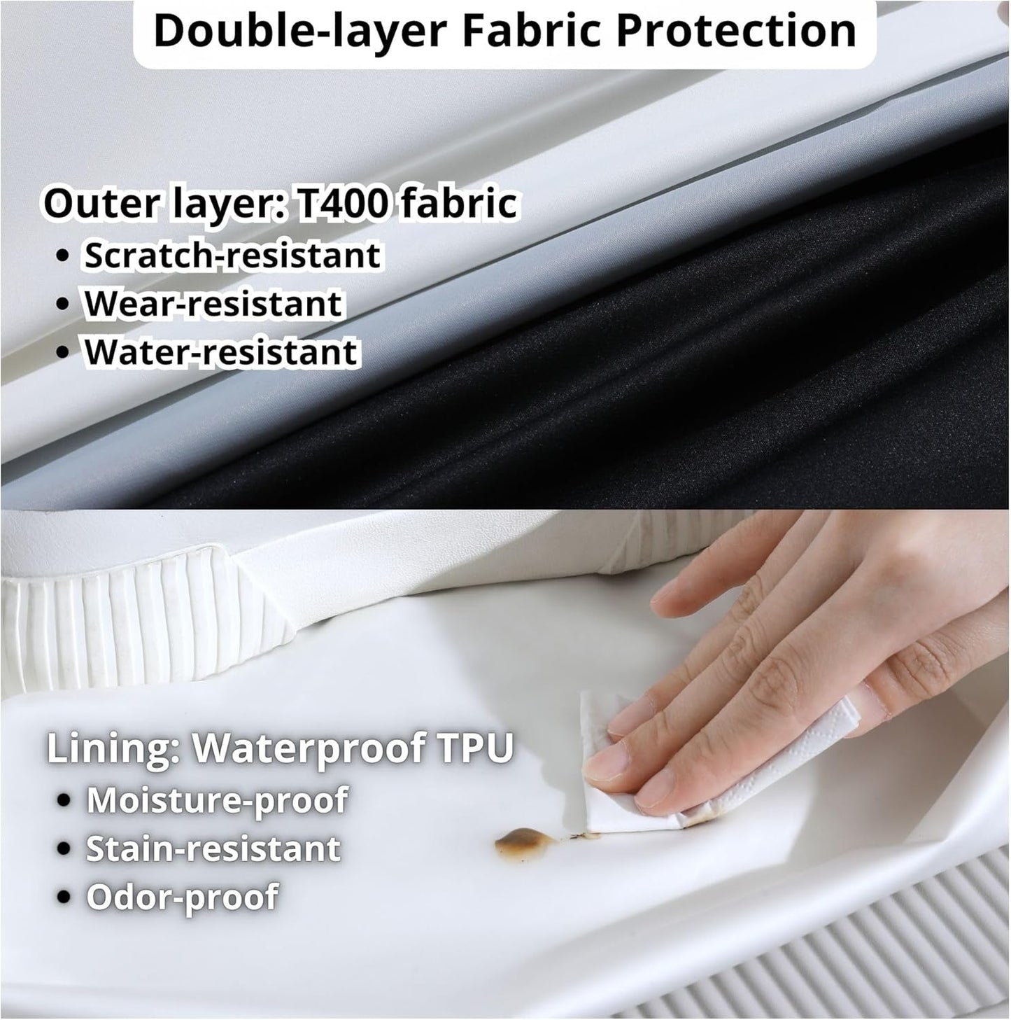 Waterproof Travel Shoe Bag - Double-Layer Fabric with Comfortable Handle | Bluish Grey