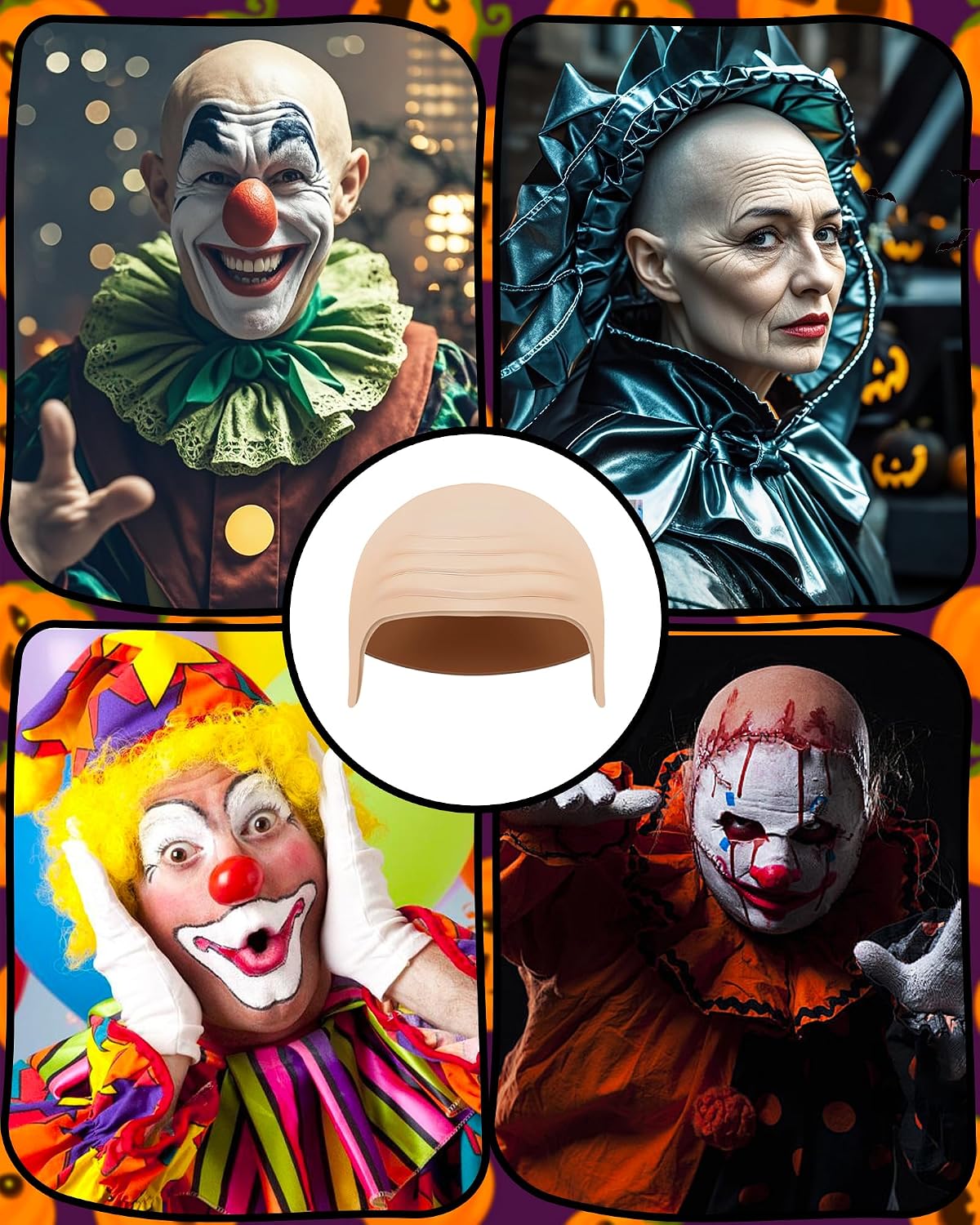 Latex Bald Cap Set - 2-Pack Wig Caps for Adults | Cosplay & Halloween Costume Accessories
