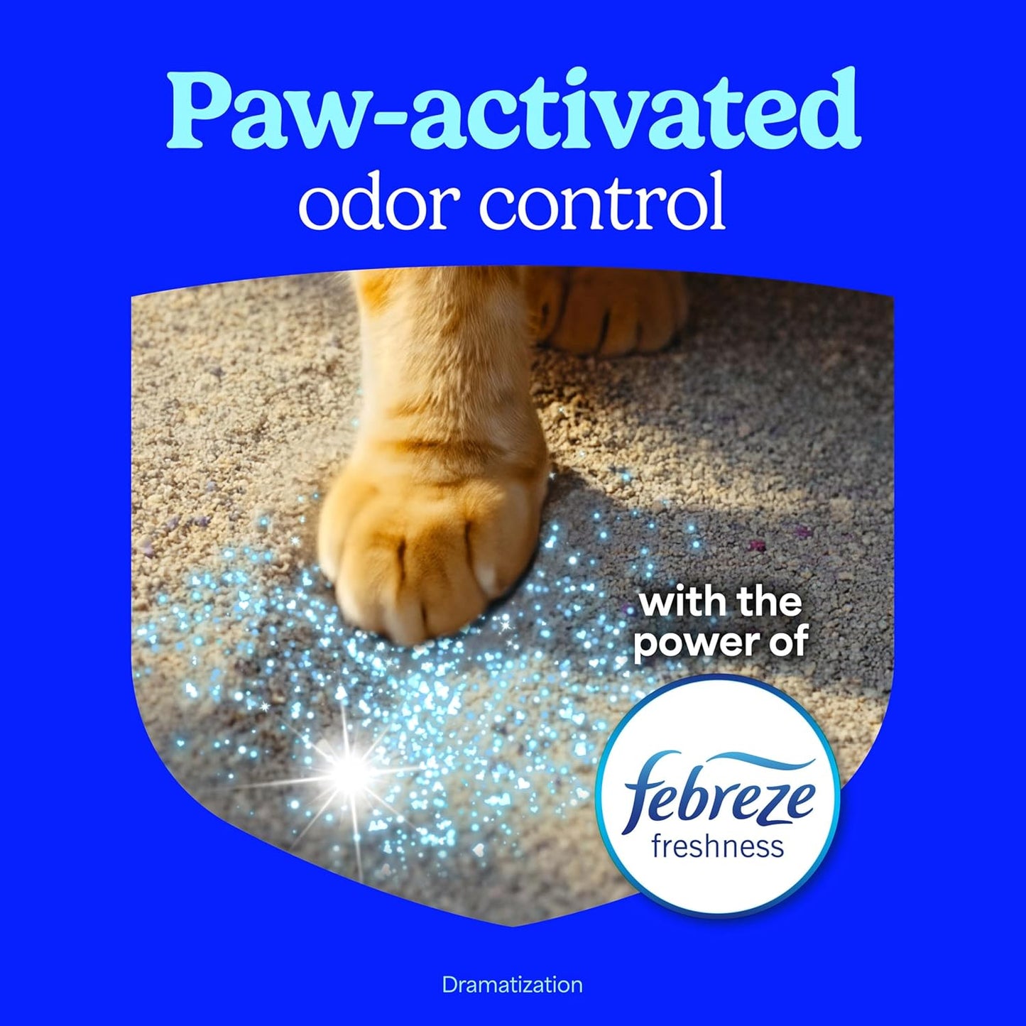 Fresh Step Cat Litter - Odor Shield Multi-Cat Clumping Formula with Febreze Freshness | 14 lb, Low Dust, Ammonia Block Technology