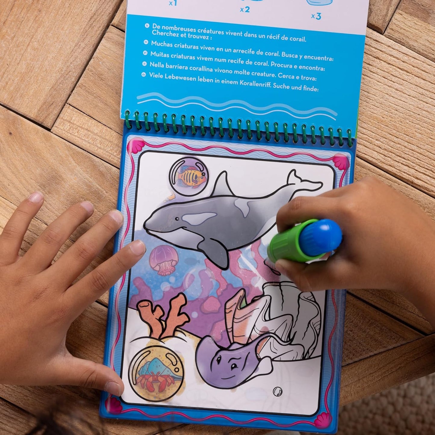 Melissa & Doug Water Wow! Mess-Free Coloring Book - Reusable Water-Reveal Activity Pad for Toddlers & Kids Ages 3+ | Animal Theme