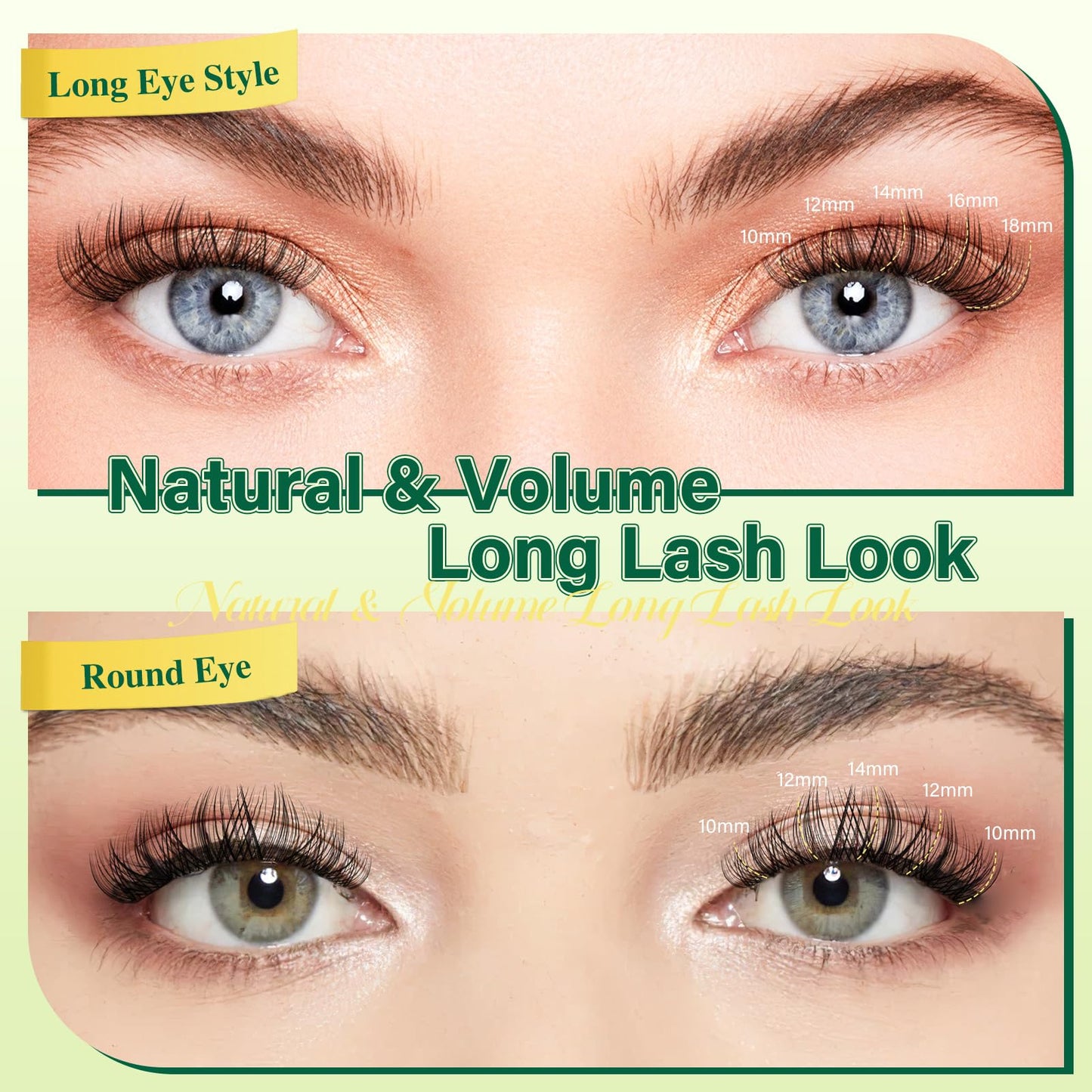 KEYYOU KY02 Natural lash clusters Lash Extension D Curl
