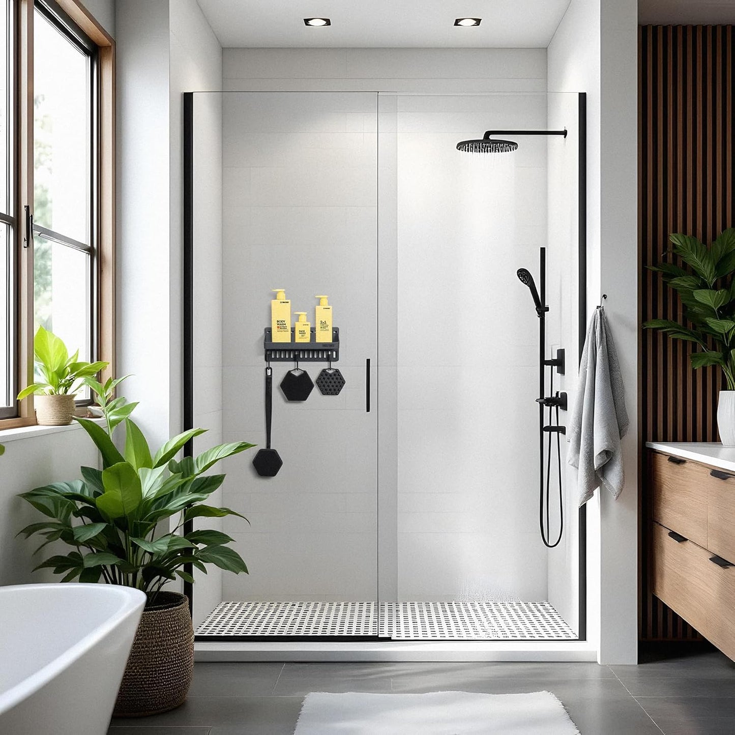 Wall Shower Caddy - Durable Storage Organizer for Bathroom | Space-Saving Design