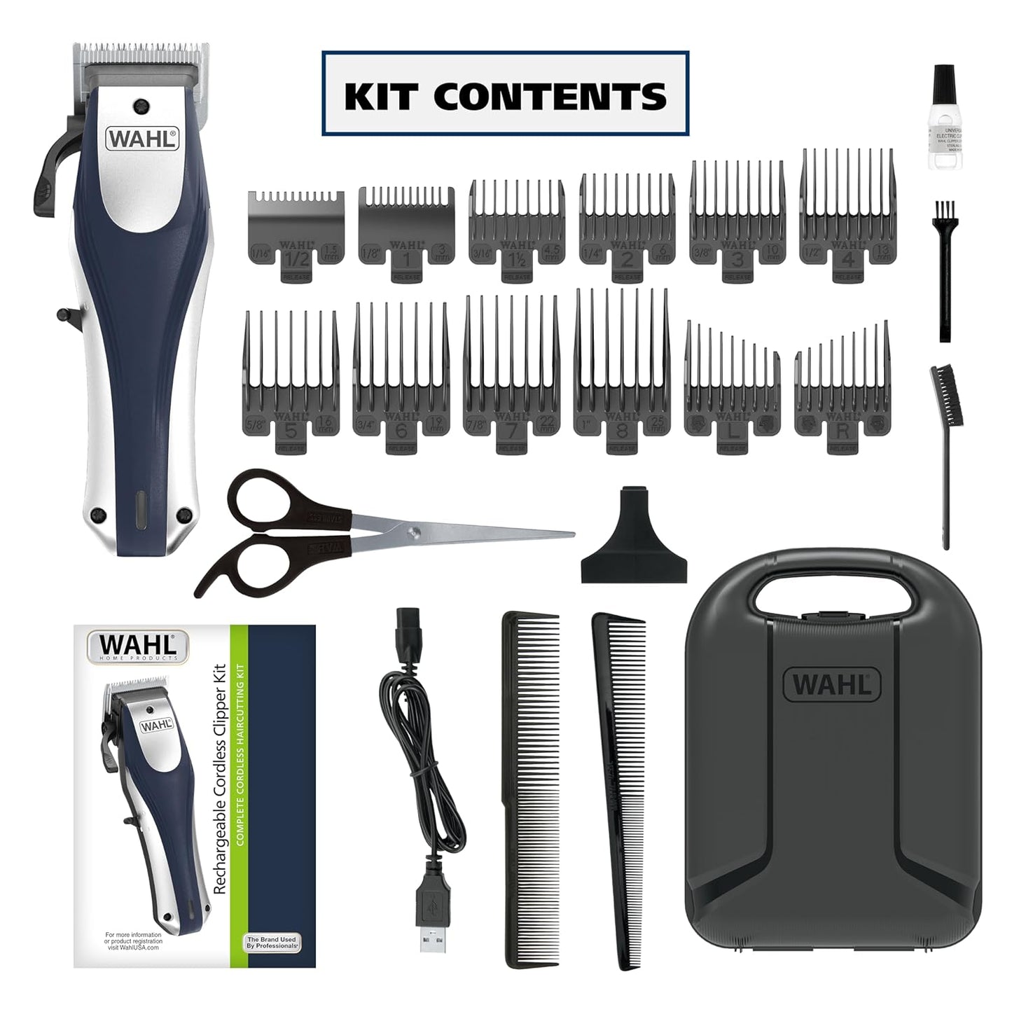 Wahl Lithium Ion Pro Hair Clippers - Cordless Rechargeable for Men, Women & Kids | Smart Charge Technology
