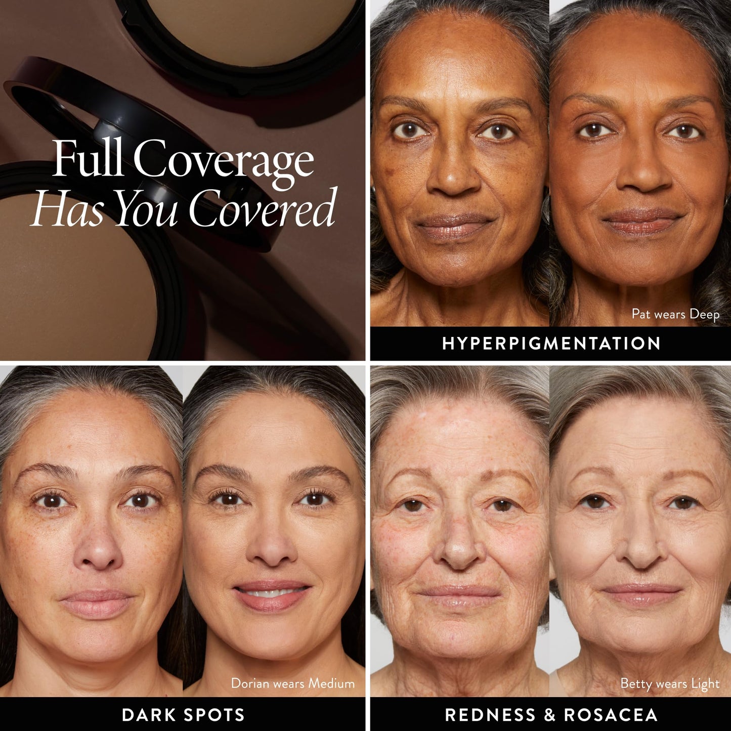 LAURA GELLER NEW YORK Baked Double Take Powder Foundation – Longwear Buildable Medium to Full Coverage – Matte Finish – Non-Caking Formula– Handmade in Italy – Mature & Sensitive Skin – Medium