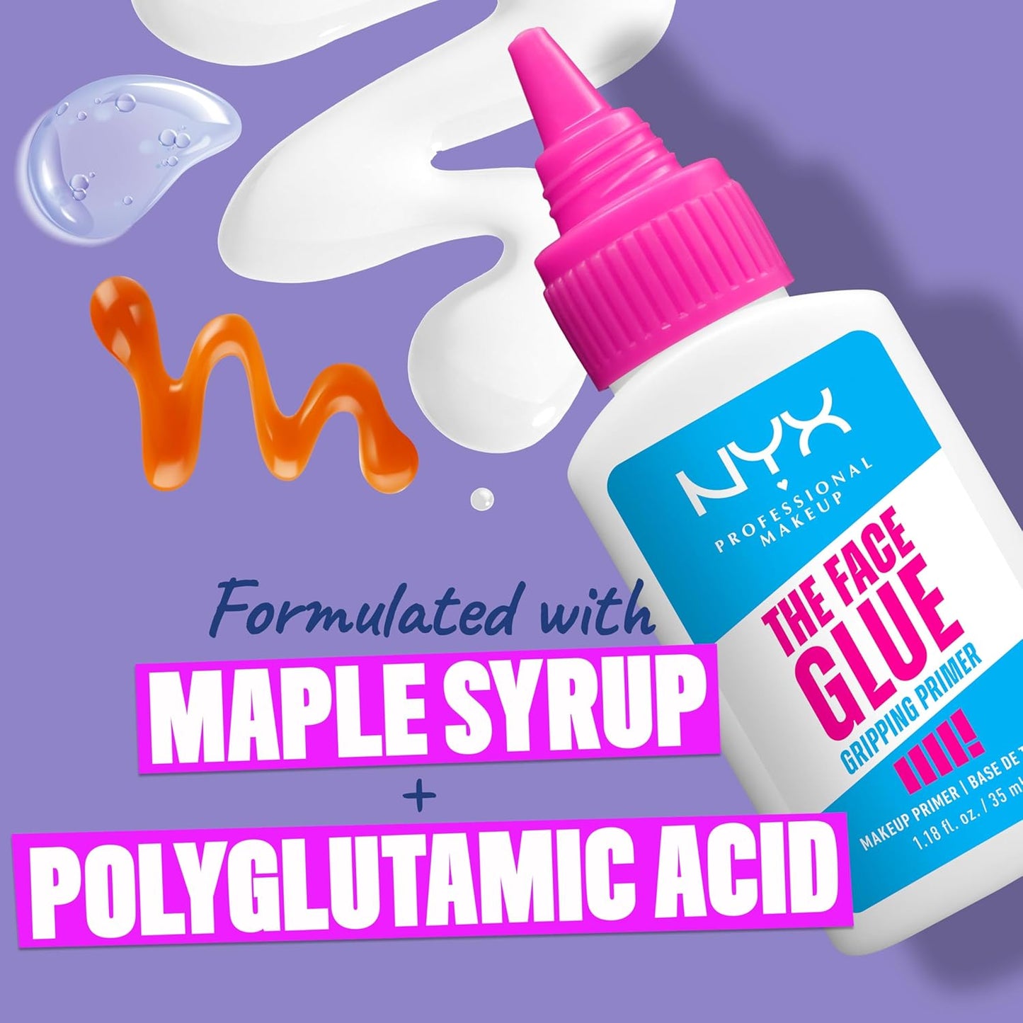 NYX Professional Makeup Face Glue Gripping Primer - Hydrating, Long-Lasting Formula for 24HR Wear | Vegan & Cruelty-Free