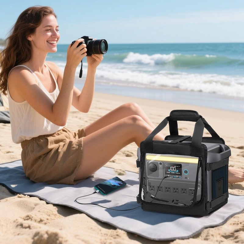 Trunab Carrying Case Compatible with Anker SOLIX C1000 / C1000 Gen2, Portable Power Station Bag with Anti-Scratch and Anti-Slip Bottom