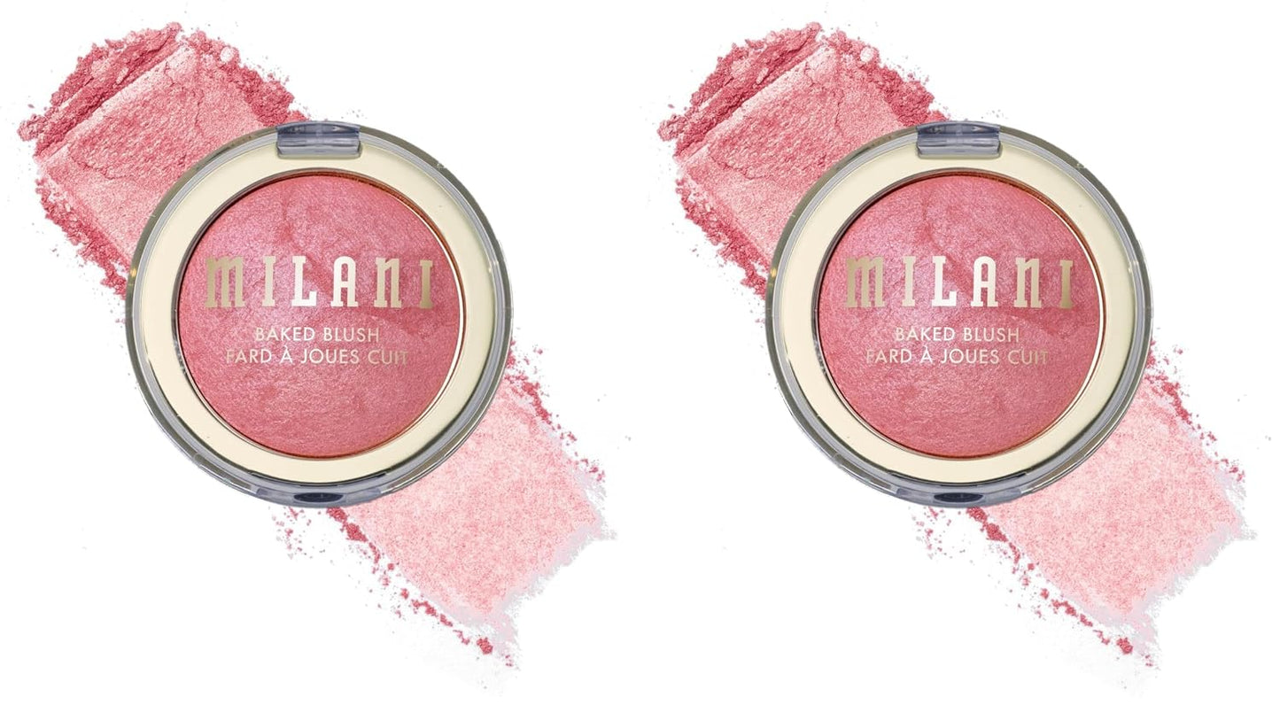 Milani Baked Blush - Cruelty-Free Powder Blush for Cheeks | Shape, Contour & Highlight - Dolce Pink