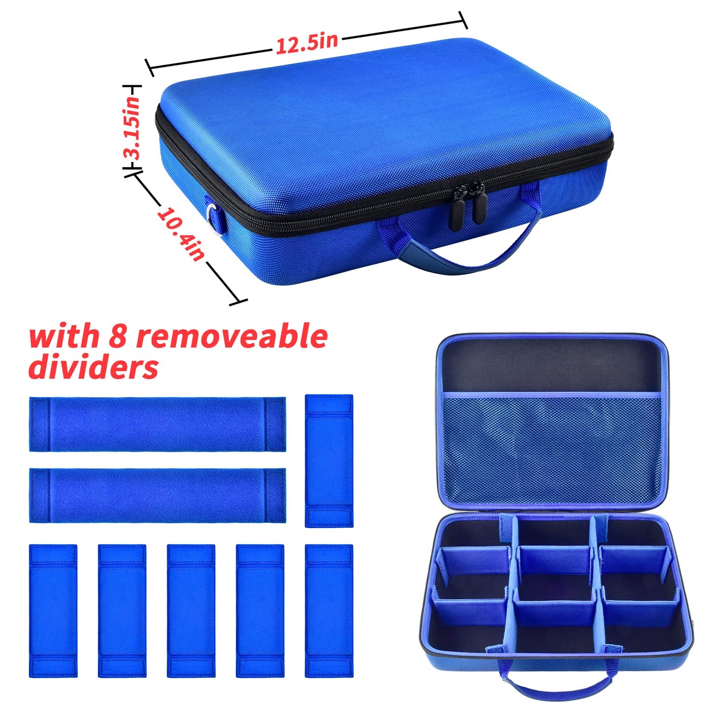 PAIYULE Card Game Case Storage Holder for 2500+ Cards, Fits for C. A. H, Baseball Basketball Football Sport Card Box for PM TCG, for TMG - Blue (Bag Only)