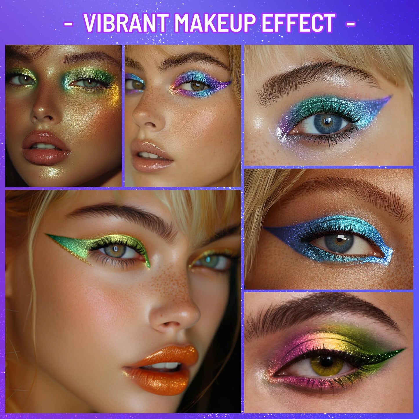 UCANBE Chameleon Eyeshadow & Eyeliner Gel Pencil-Multichrome Shifting Colors Metallic Glitter Eye Makeup,Waterproof Long-Lasting Smudge-Proof Multi-Dimensional Color (Periwinkle Blue to Deep Amethyst)
