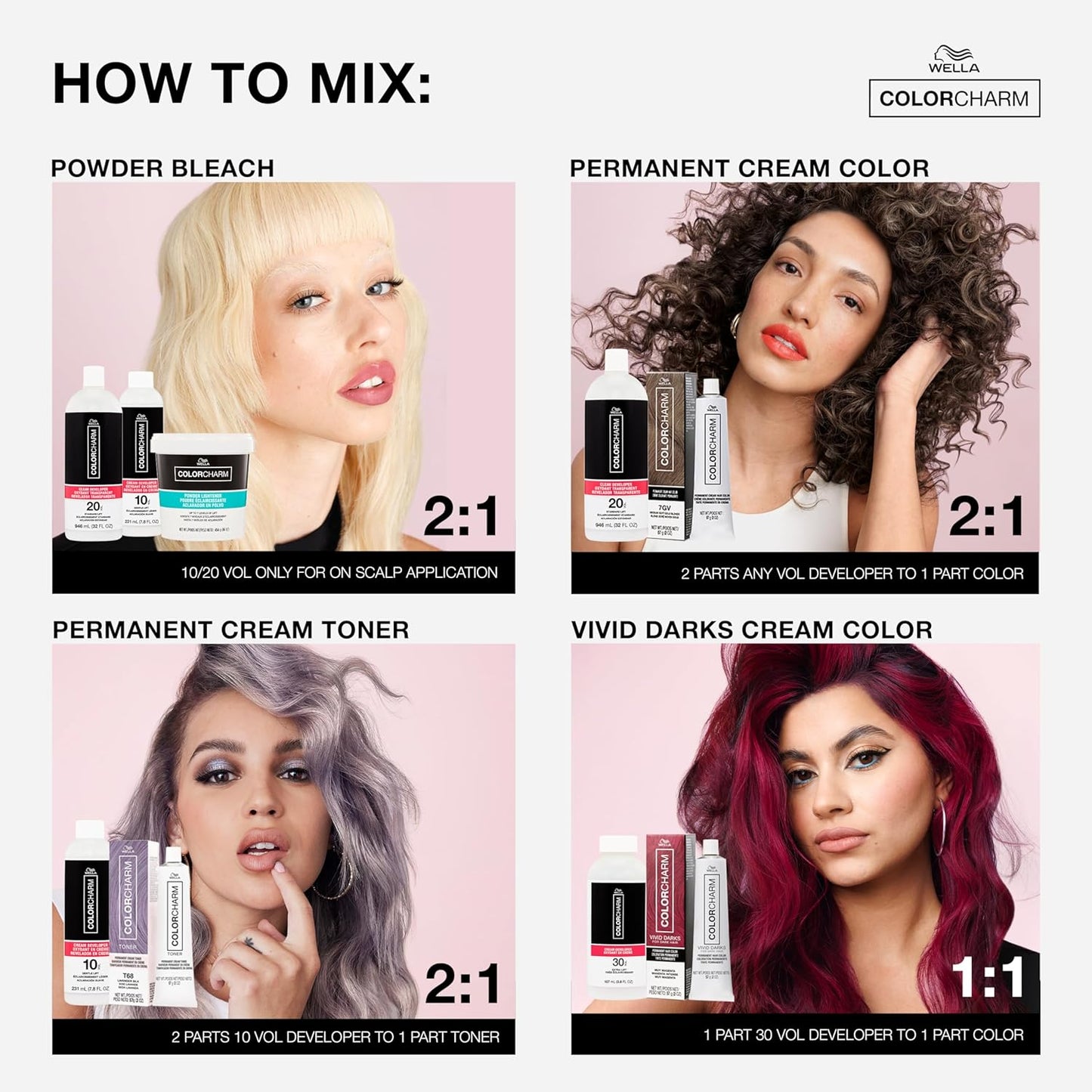 COLORCHARM Powder Hair Lightener - Achieve Up to 7 Levels of Lift | Dust-Free Formula