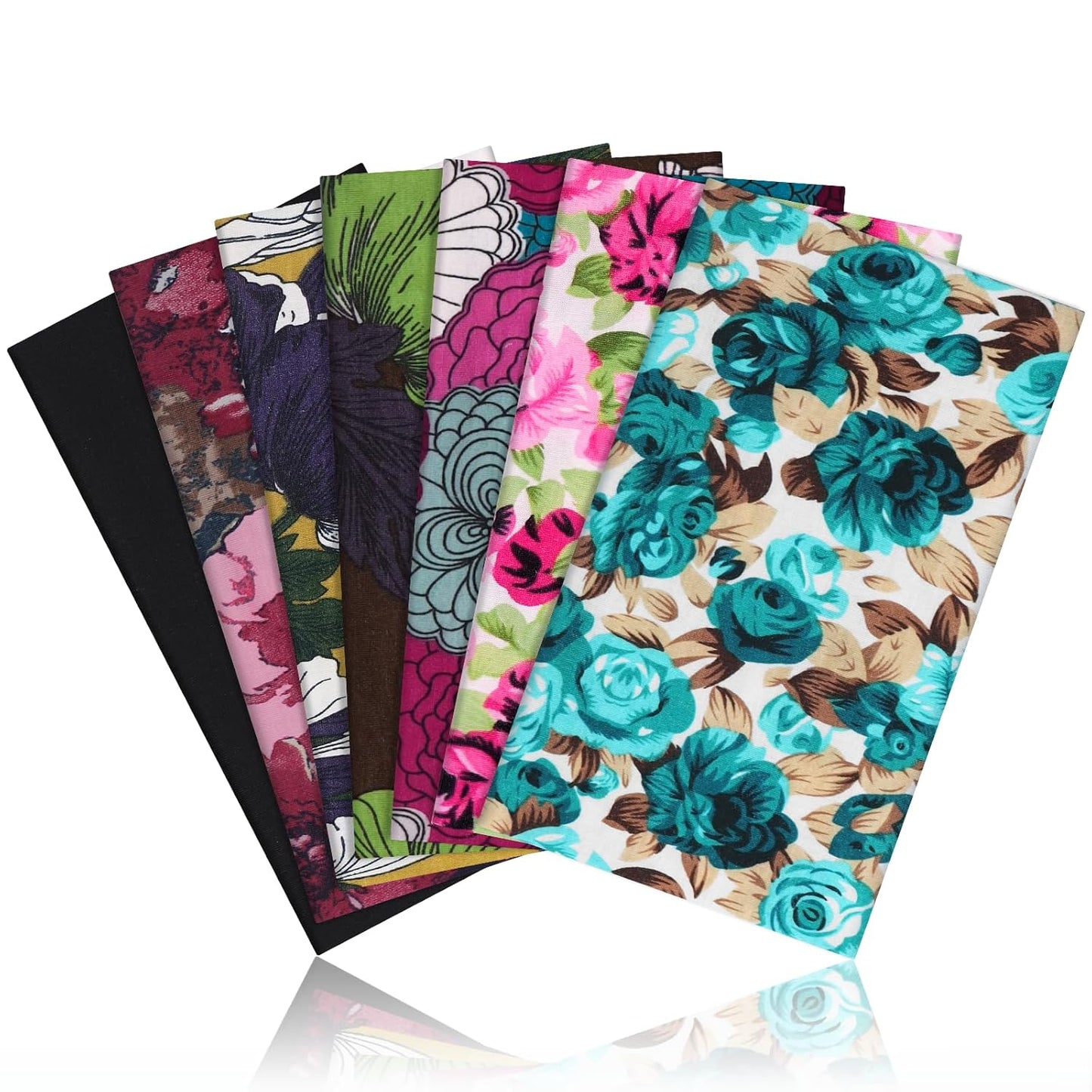 Wide Cloth Headbands for Women - 7PCS Soft & Stretchy Hair Bands for Workout, Yoga & Daily Wear