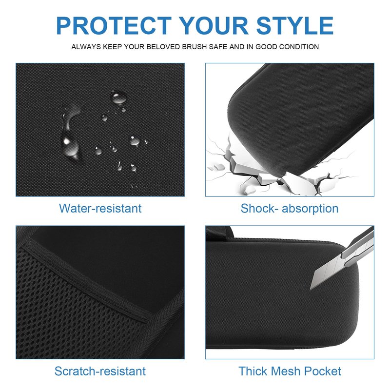Buwico Hard Travel Case for Dyson Airstrait Straightener, Portable Storage Bag for Dyson Airstrait Straightener (Only Case, Black) (Black)