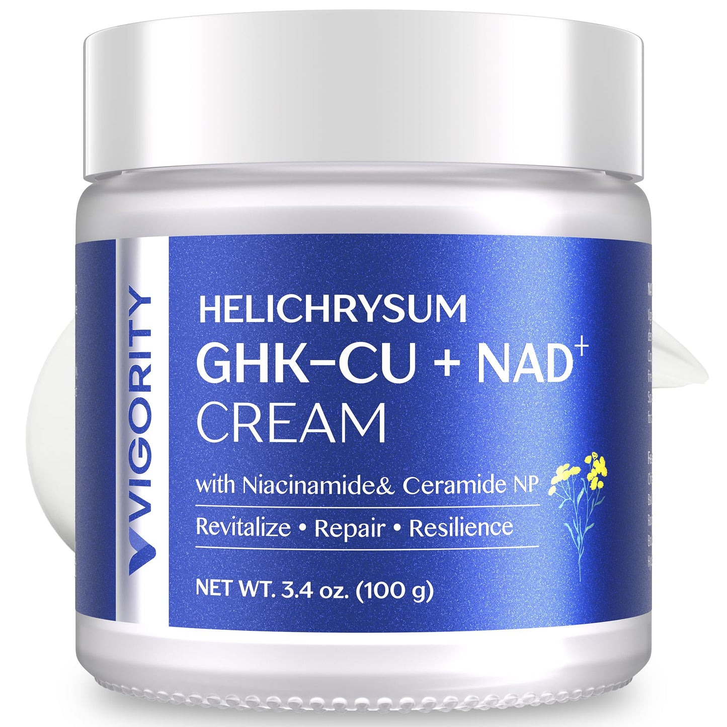 Vigority Copper Peptides Cream: GHK-Cu Peptide & NAD+ Anti Aging Moisturizer Formula for Fine Lines, Firmness & Skin Elasticity with Bakuchiol – Hydrates & Restores Barrier for Thin, Mature Skin
